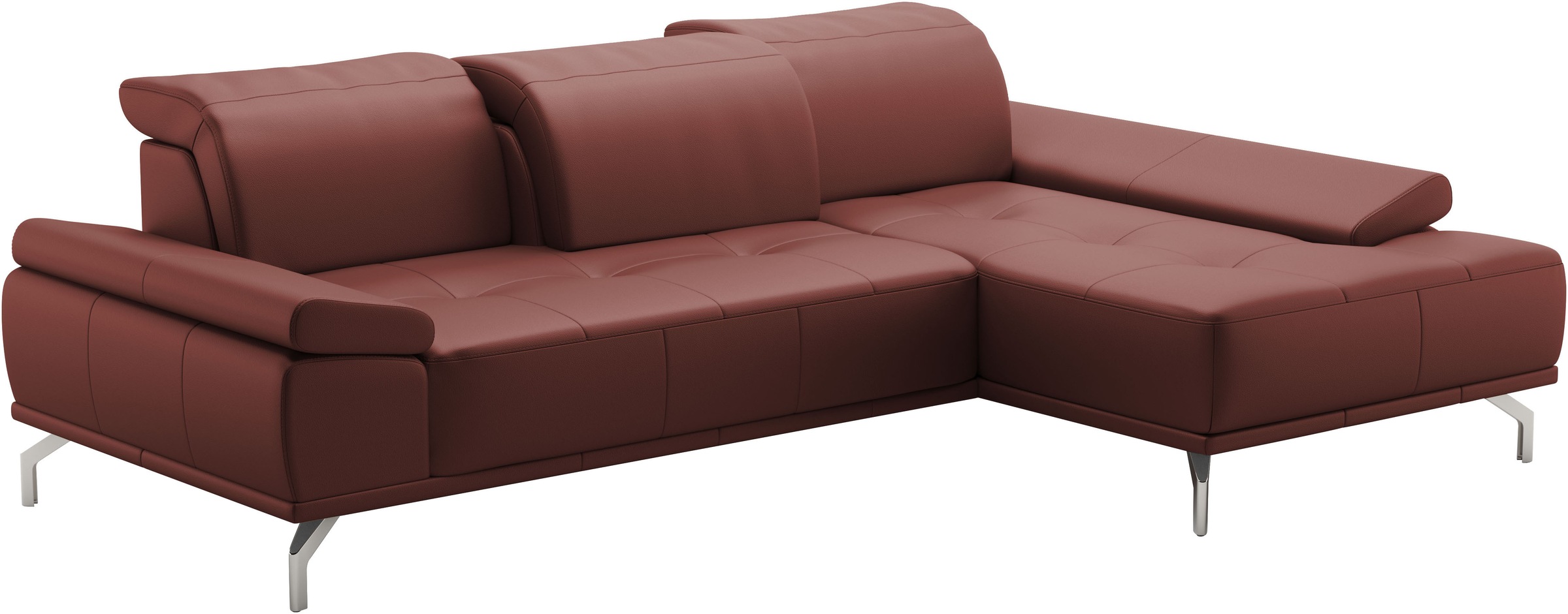 Places of Style Ecksofa »Caluna«, Inkl.Sitztiefenverstellung, wahlweise mit Kopf- und Armteilverstellung