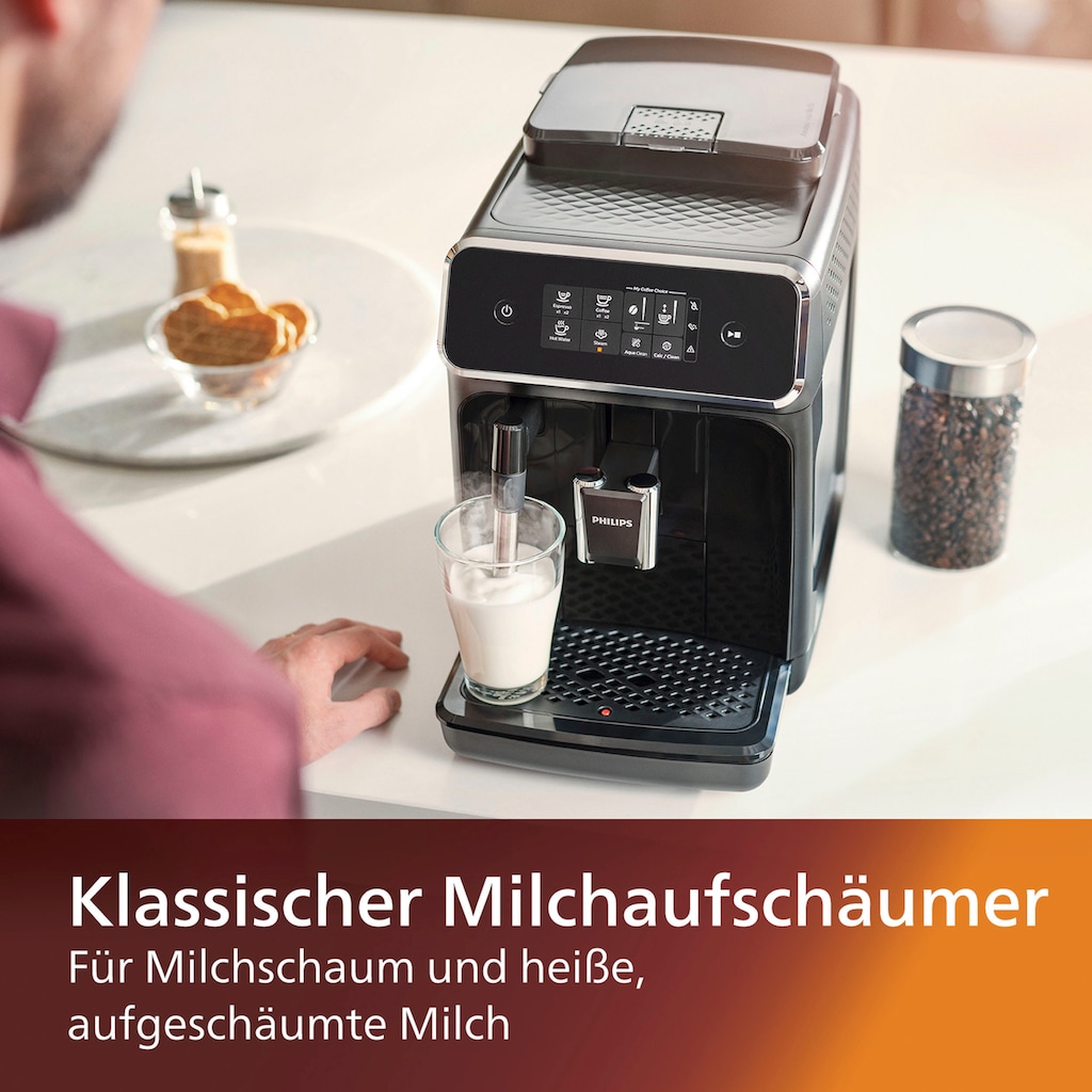 Philips Kaffeevollautomat »2200 Serie EP2221/40 Pannarello, klavierlackschwarz«