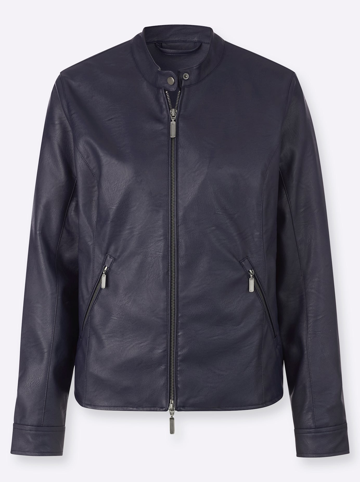 Inspirationen Lederimitatjacke ohne Kapuze