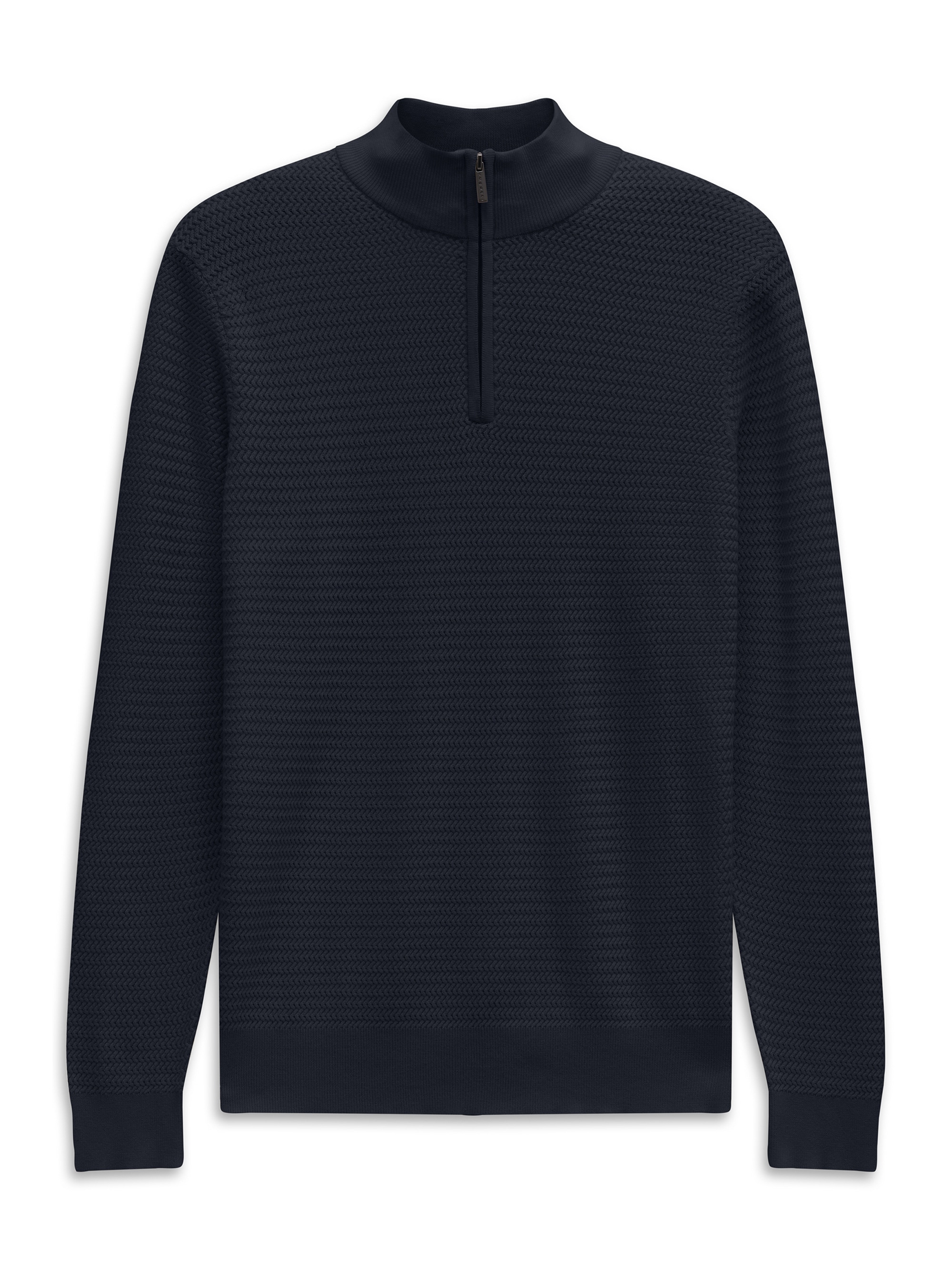 bugatti Troyer »Regular Fit« Regular Fit Baumwolle Struktur Stehkragen