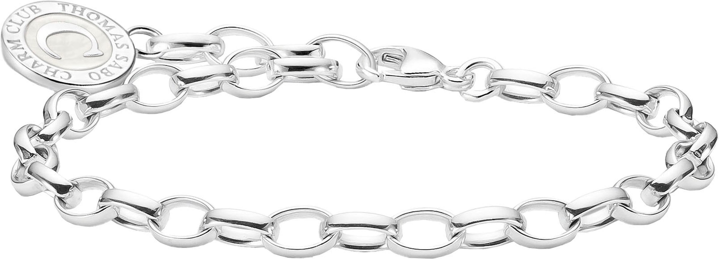 THOMAS SABO Charm-Armband »Schmuck Silber 925 Member Armkettchen Charmista Coin, X0287-007-21«