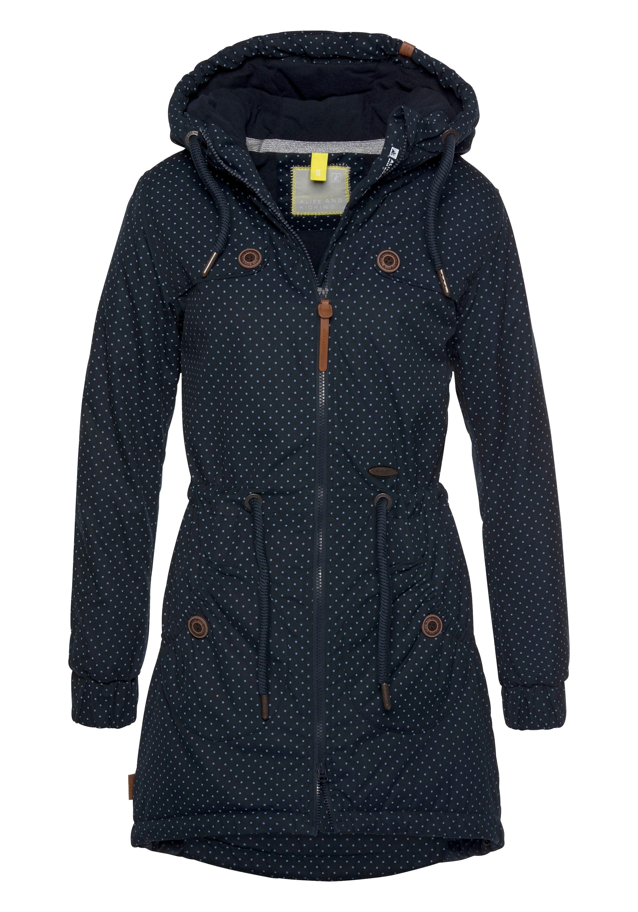 Alife & Kickin Outdoorjacke »CharlotteAK«, mit Kapuze, modische  Lieblings-Winterjacke mit Kapuze und Pünktchen-Print bei ♕