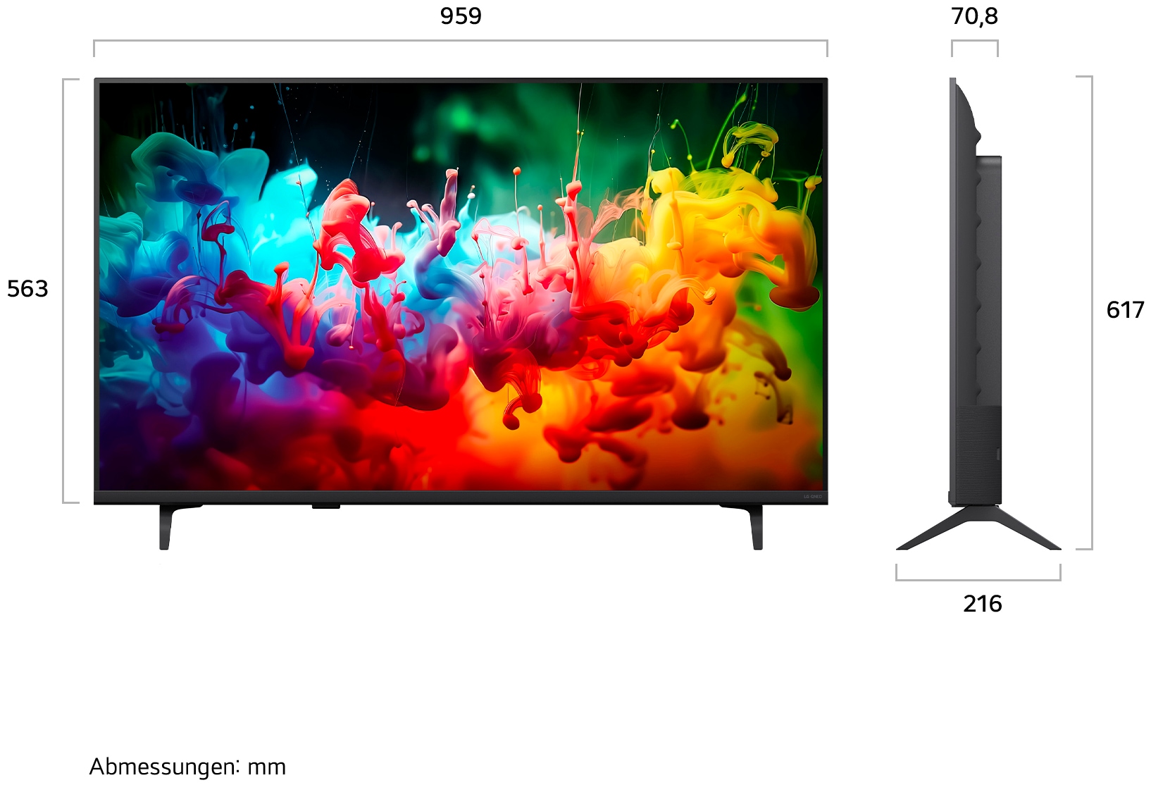 LG QNED-Fernseher »43QNED71B6B« 108 cm/43 ″ Smart-TV