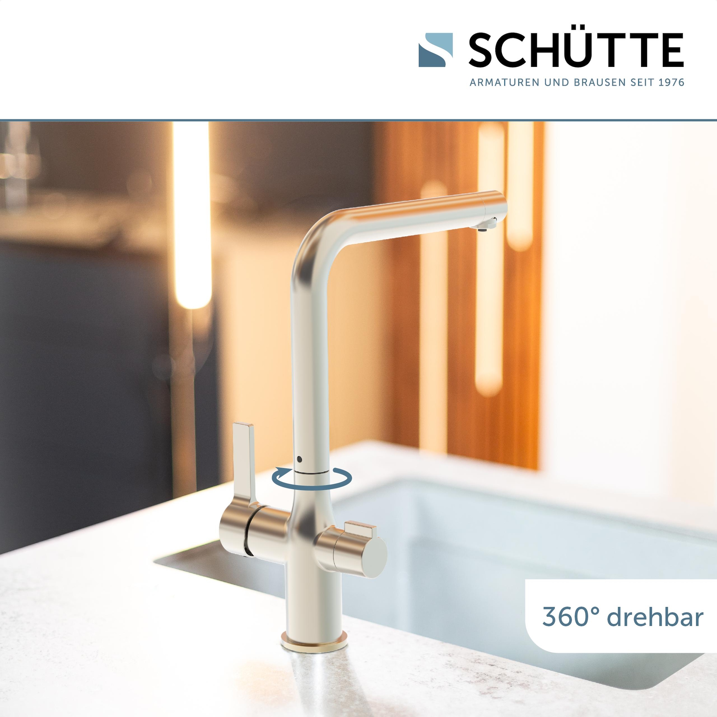 Schütte Spültischarmatur »AQUASTAR PRO« mit Filtersystem für Trinkwasser, praktische Cold-Start-Funktion