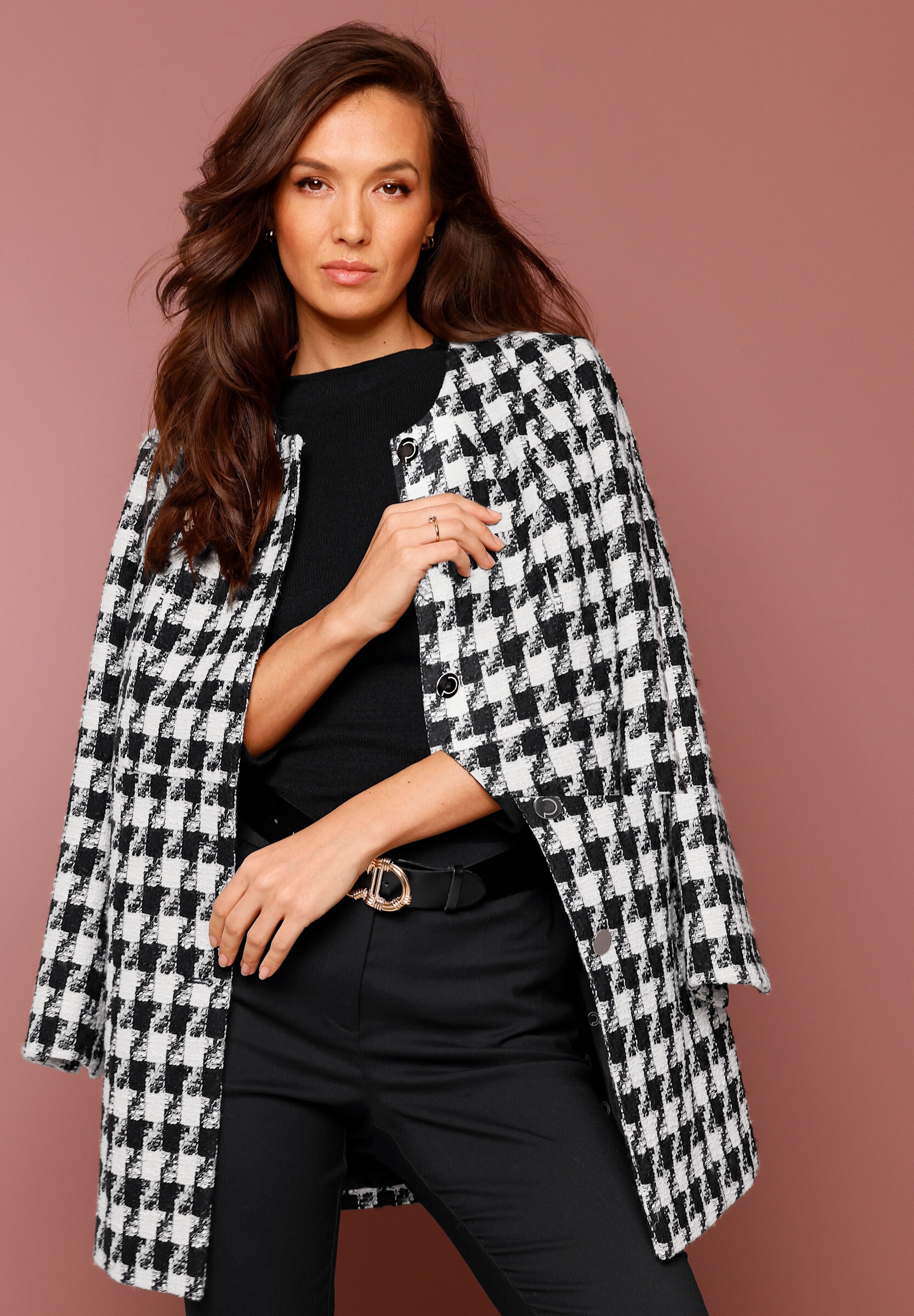 creation L Longblazer »Woll-Mix-Blazer Jacquardblazer mit 40% Wolle«