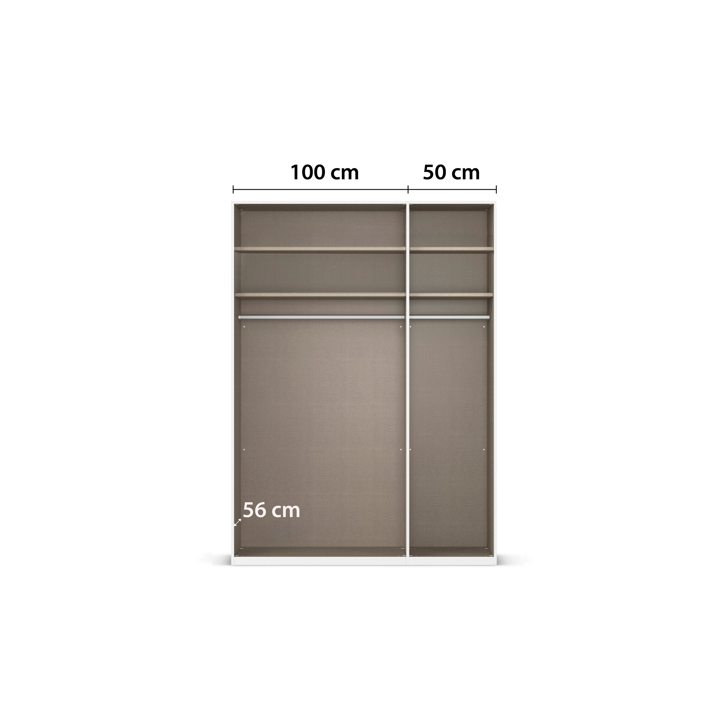 LeGer Home by Lena Gercke Kleiderschrank »Schrank Garderobe Ankleide Schlafzimmer Flur SERINA Eyecatcher«, (in 3 verschiedenen Ausstattungen BASIC/CLASSIC/PREMIUM), in 6 Breiten (101 - 401 cm) mit Front Glas oder Dekor MADE IN GERMANY