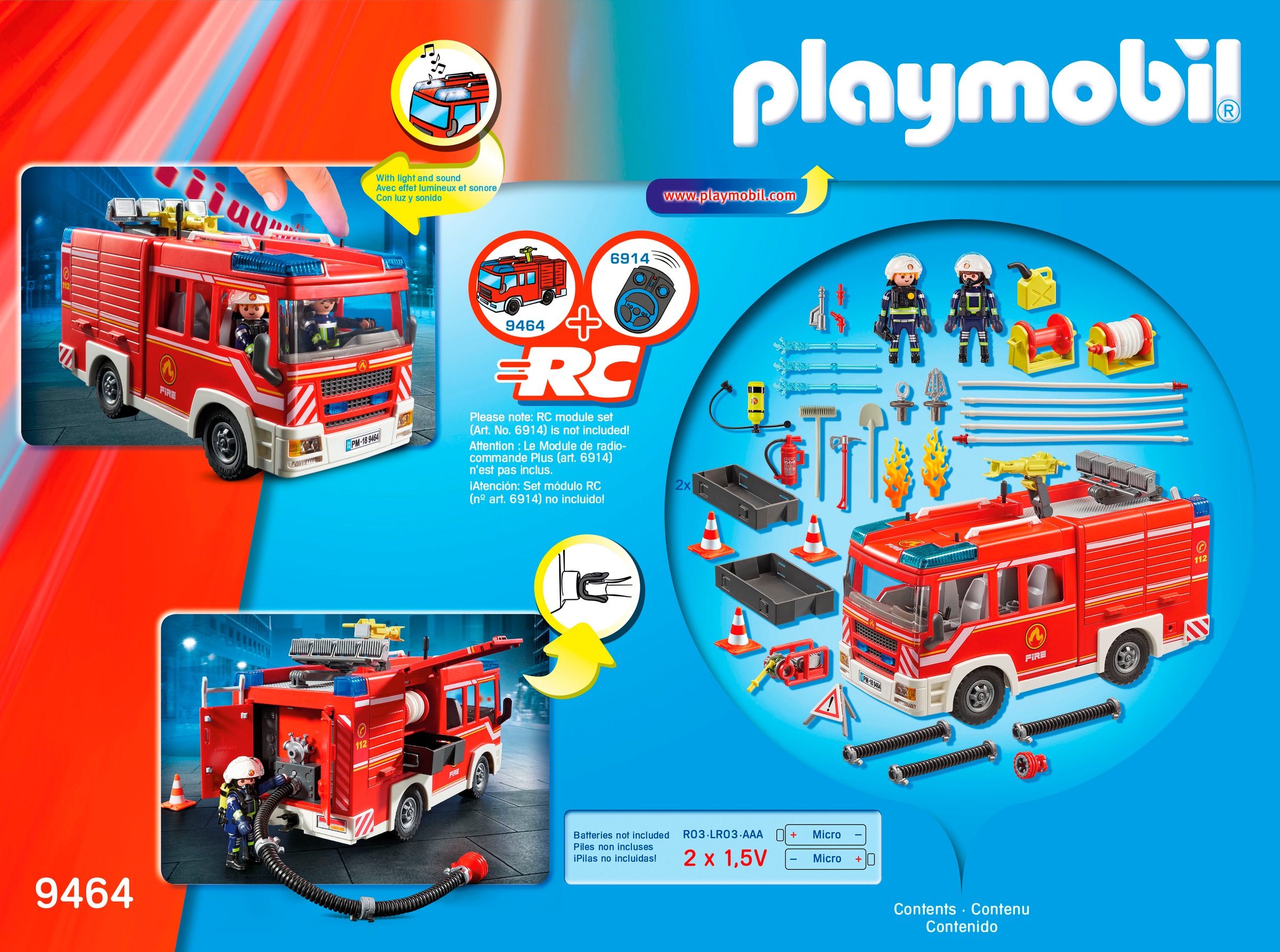 Playmobil® Konstruktions-Spielset »Feuerwehr-Rüstfahrzeug (9464), My Action Heroes« Made in Germany