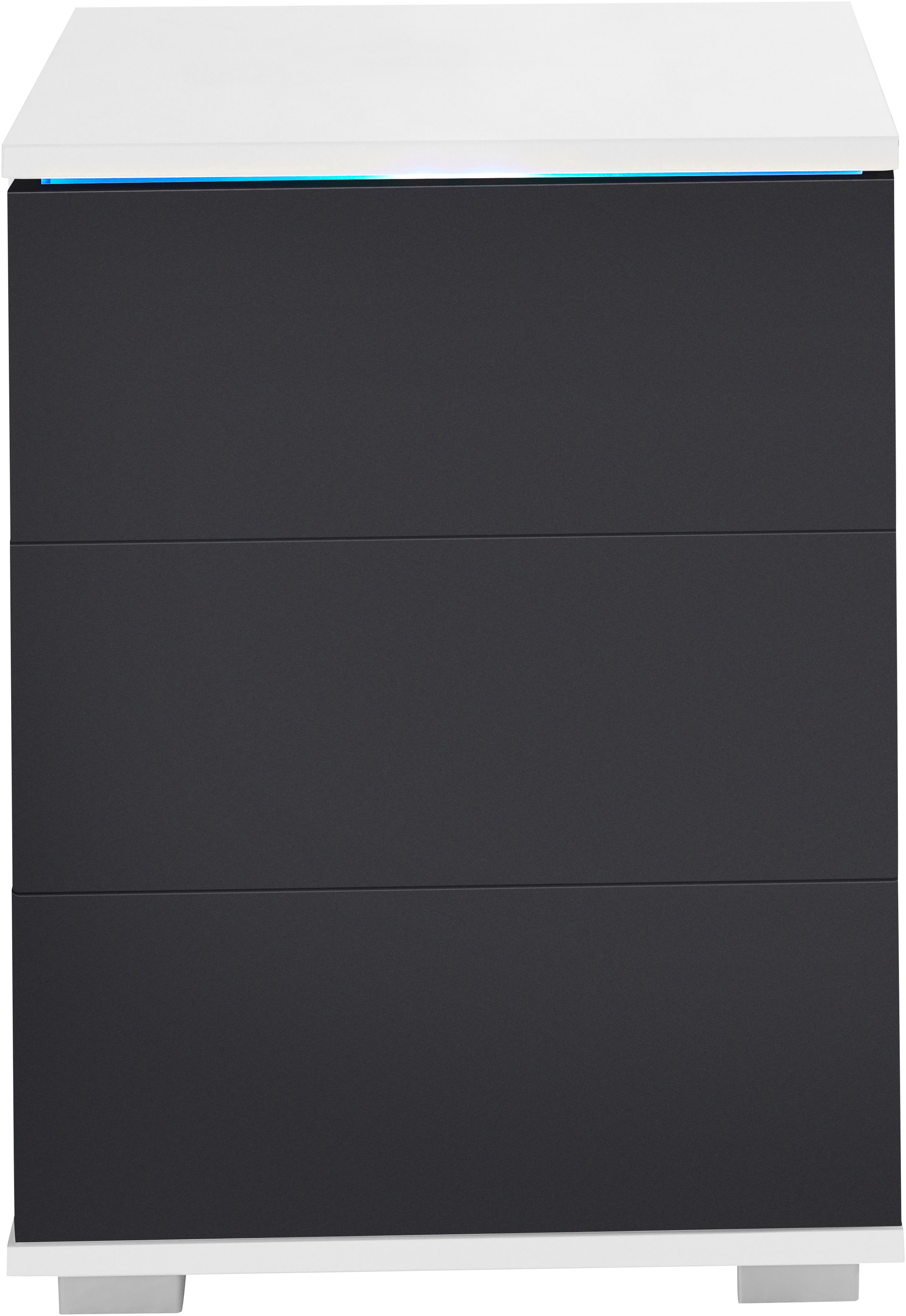 priess Nachtkommode, mit LED-Beleuchtung und Push-to-open