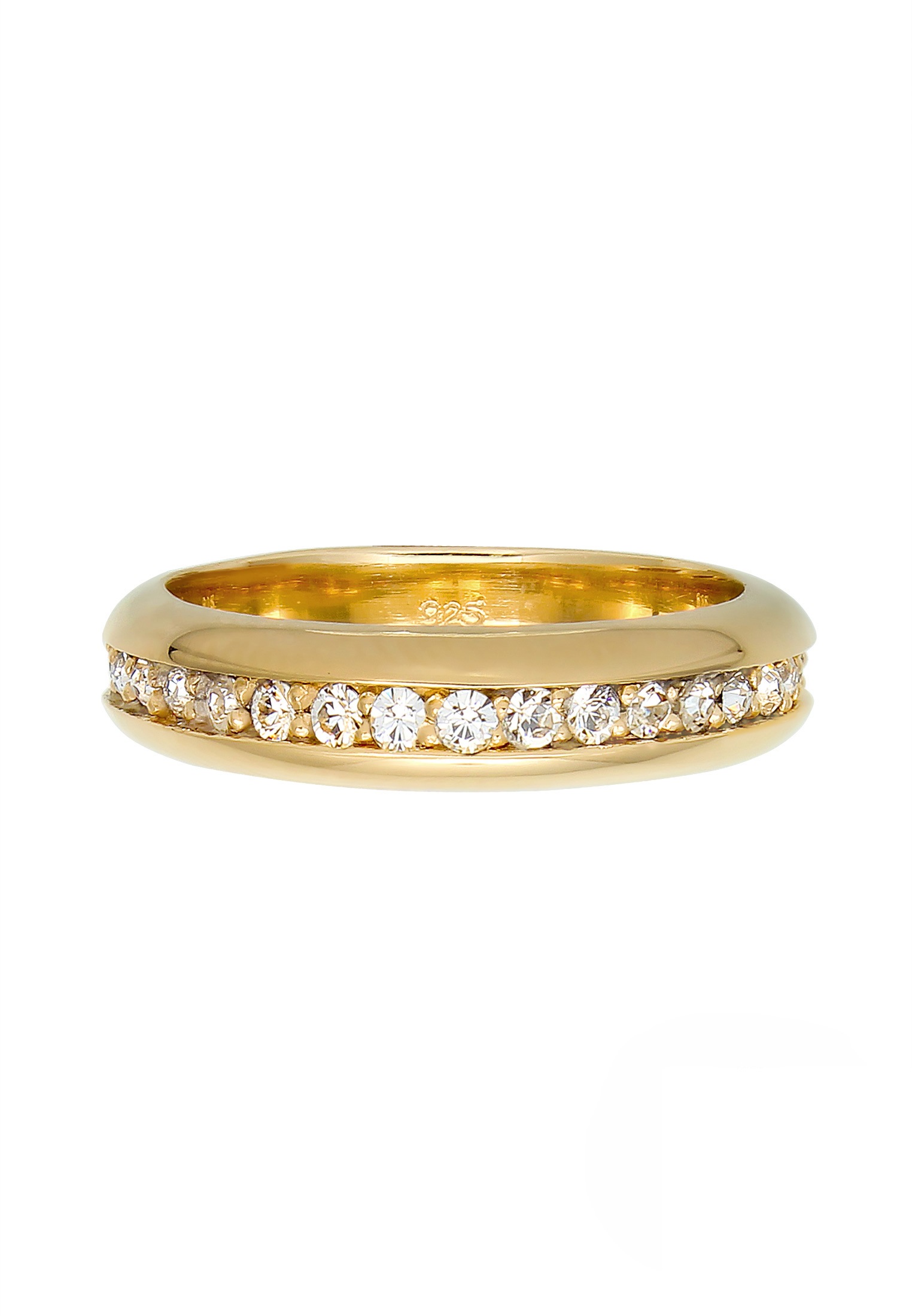Elli Premium Silberring »Ring Bandring Glas Kristalle Weiß 925 Sterling Silver«