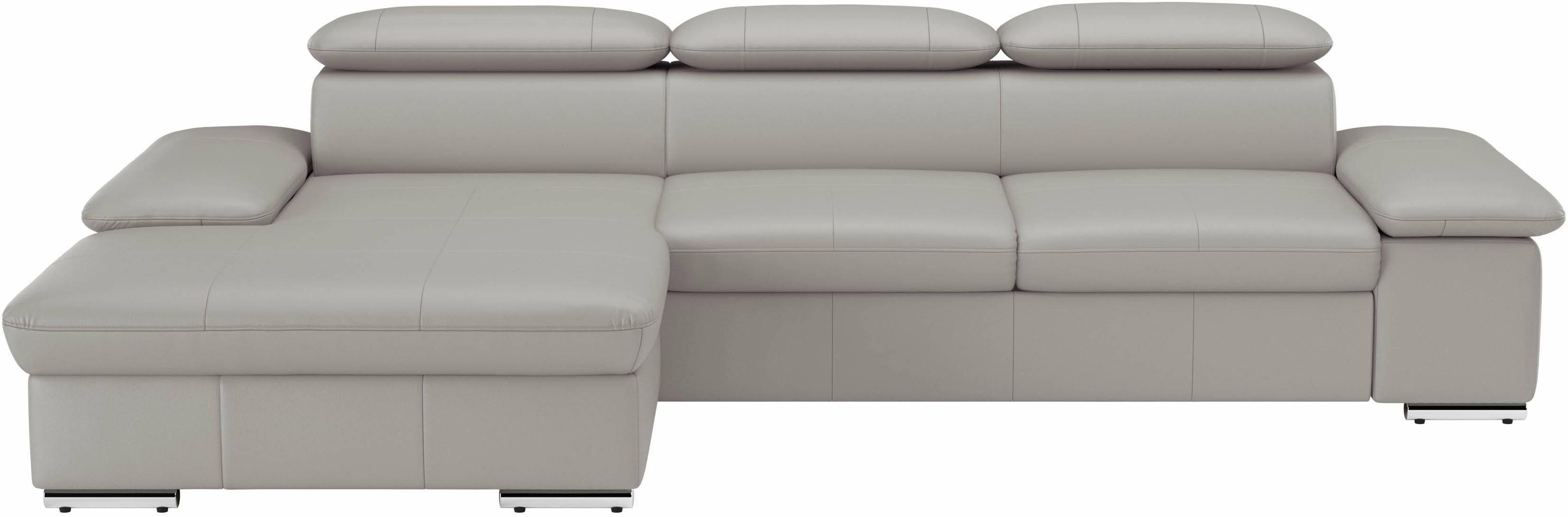 sit&more Ecksofa "Valantine L-Form, B: 286 cm" mit Arm- & Kopfteilverstellung, optional mit Schlaffunktion