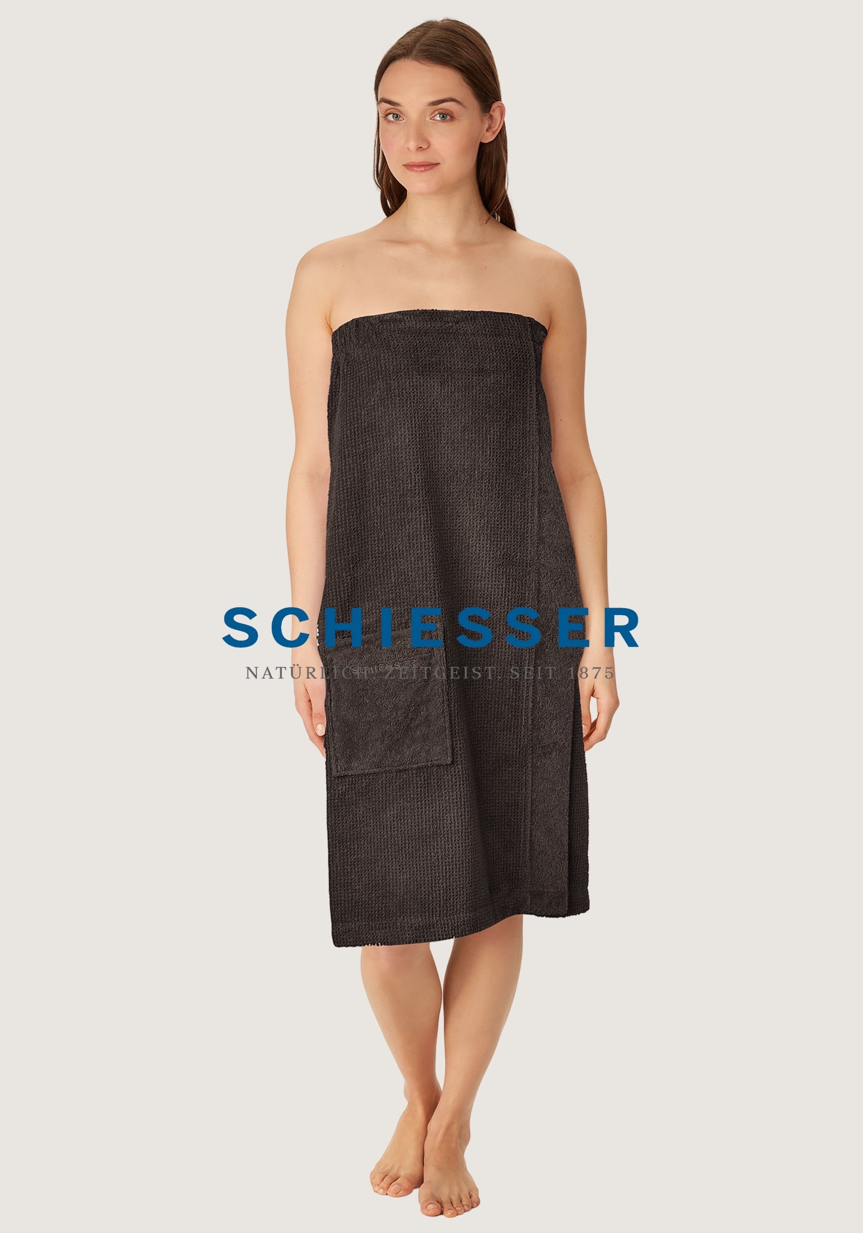 Schiesser Sarong »Saunakilt Turin für Damen in angesagter Reiskornoptik« 1 Stk. Made in Green