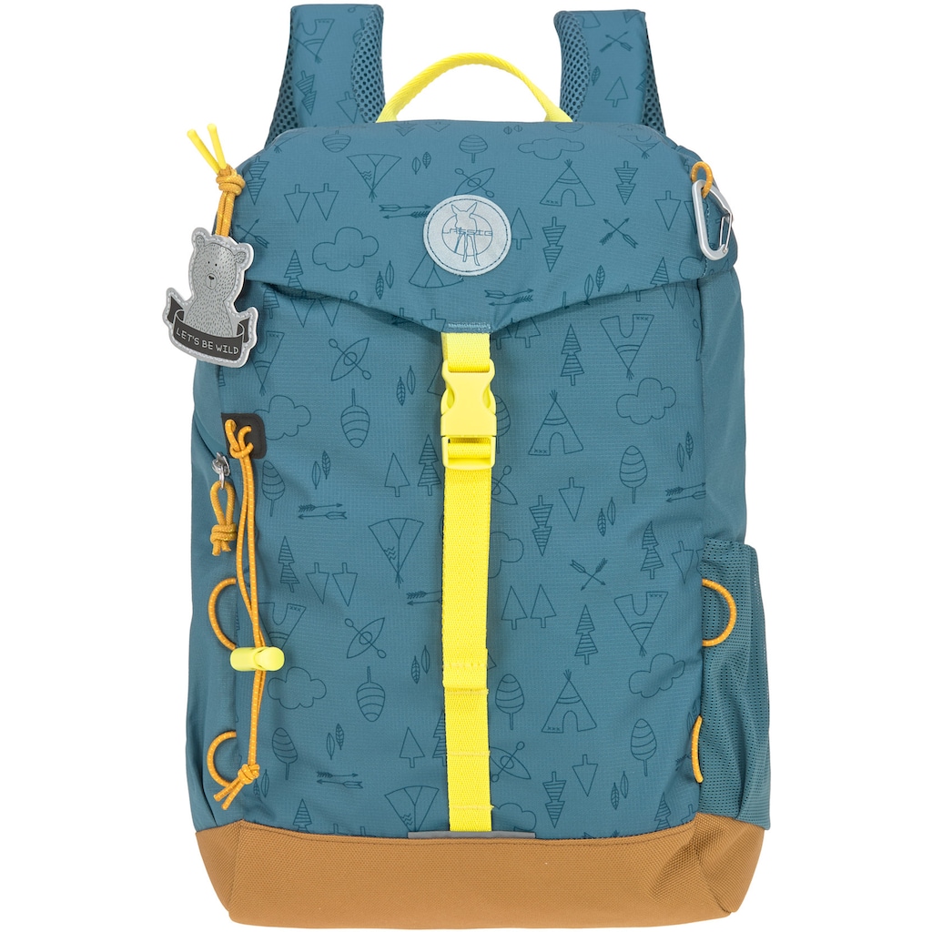 LÄSSIG Kinderrucksack »Adventure Blue Big Backpack« Reflektoren inkl. thermoisolierter Sitzunterlage; aus recyceltem Material
