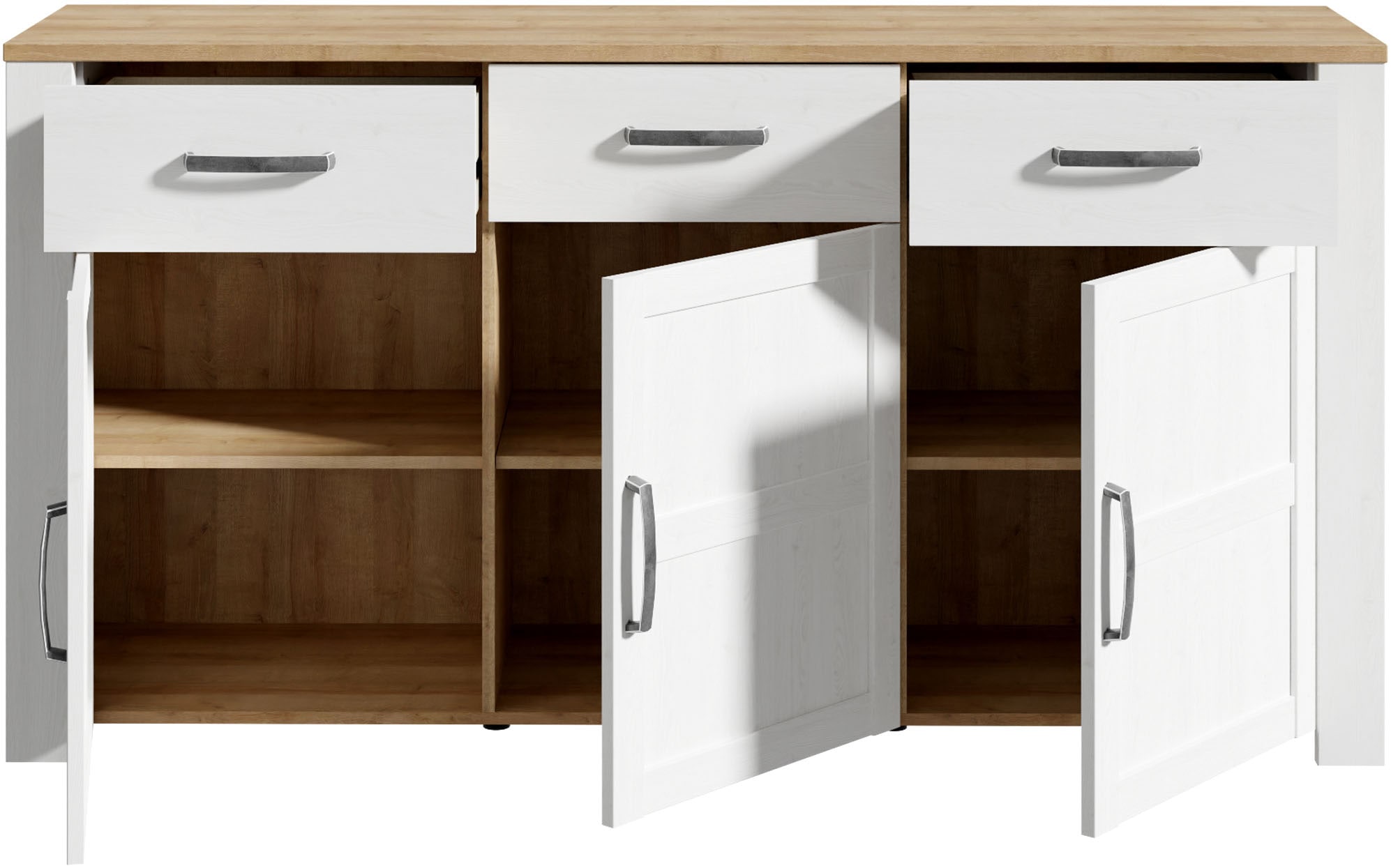 FORTE Sideboard »Bohol, Sideboard, Soft-Close, Stauraum« B/H/T 166,1/87/42cm, 3 Türen, 3 SK