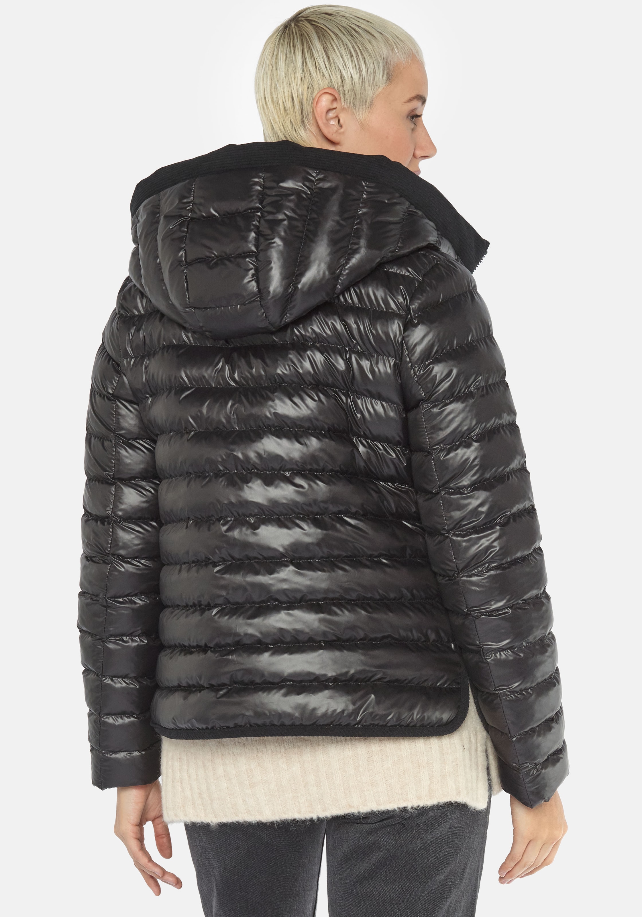 Shiny Jacke Schwarz Ã¼bergang Fuchs Schmitt Steppjacke, Mit Kapuze