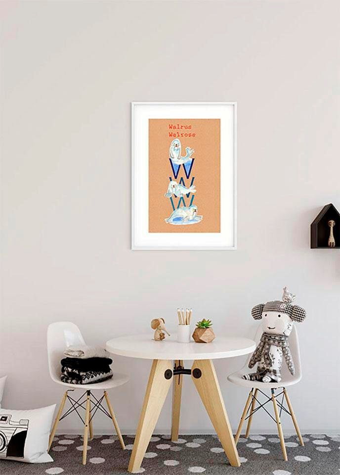 Komar Bild »ABC Animal W«, Buchstaben, (1 St.), Wandbild zur Dekoration - ohne Rahmen