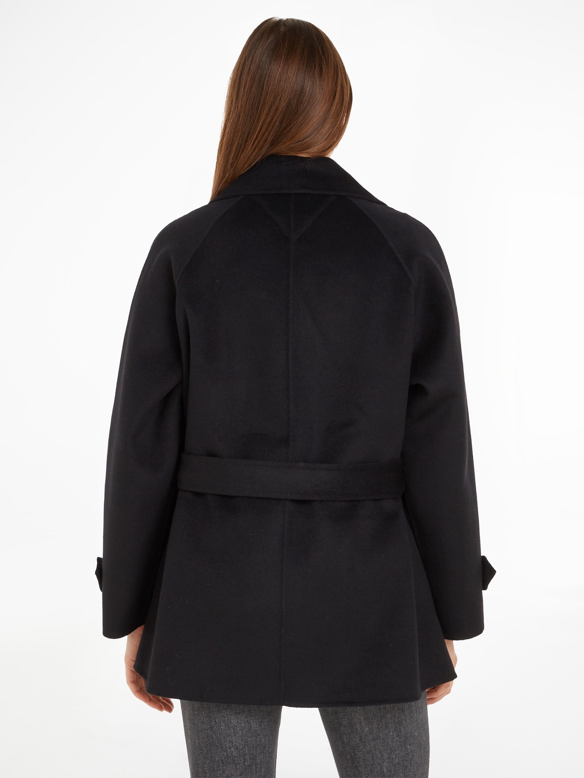 Tommy Hilfiger Kurzmantel »DF WOOL BLEND SHORT TRENCH«, mit Bindegürtel