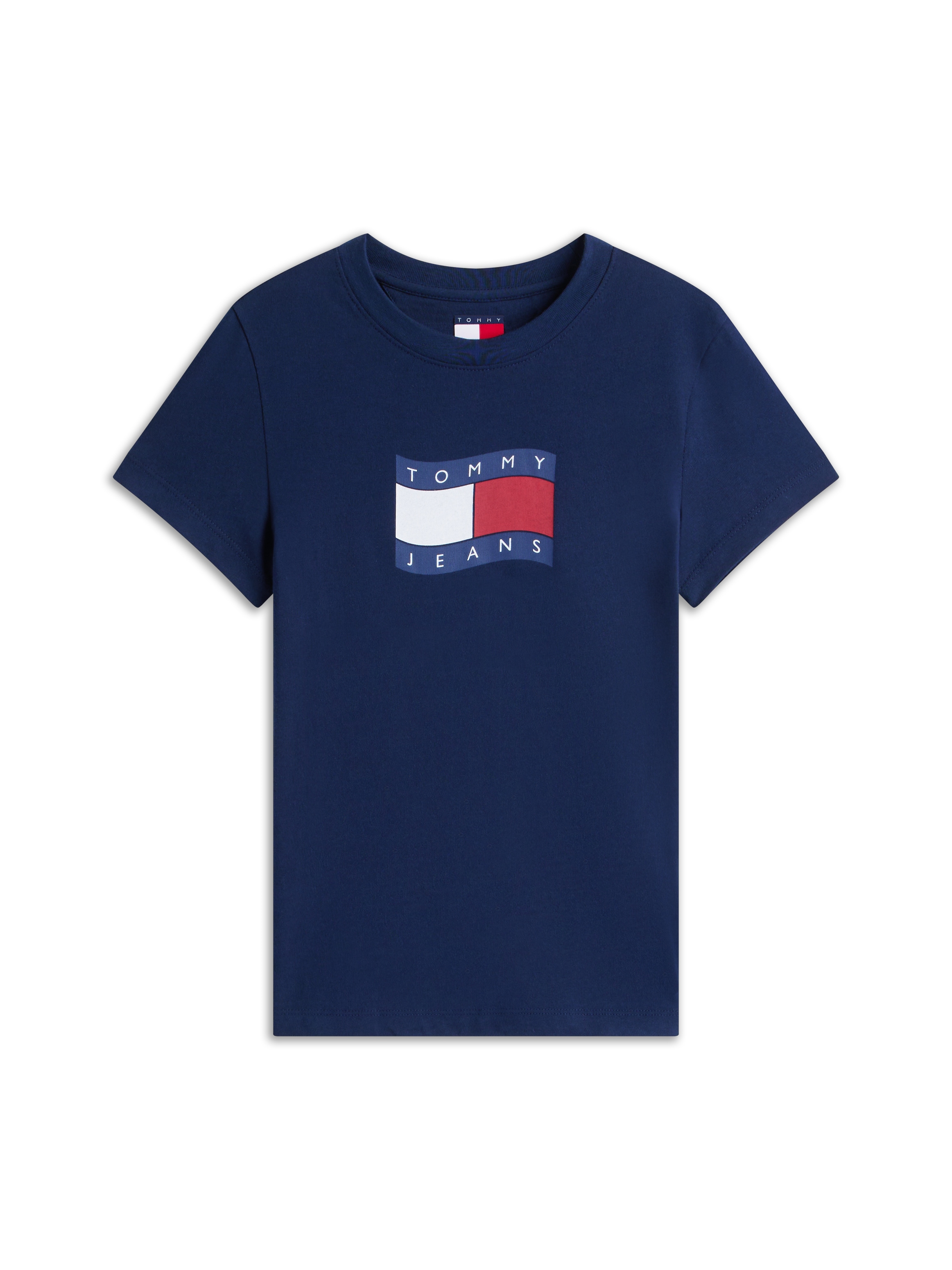 Tommy Jeans T-Shirt »TJW SLIM WAVY FLAG TEE EXT« mit Rundhalsausschnitt