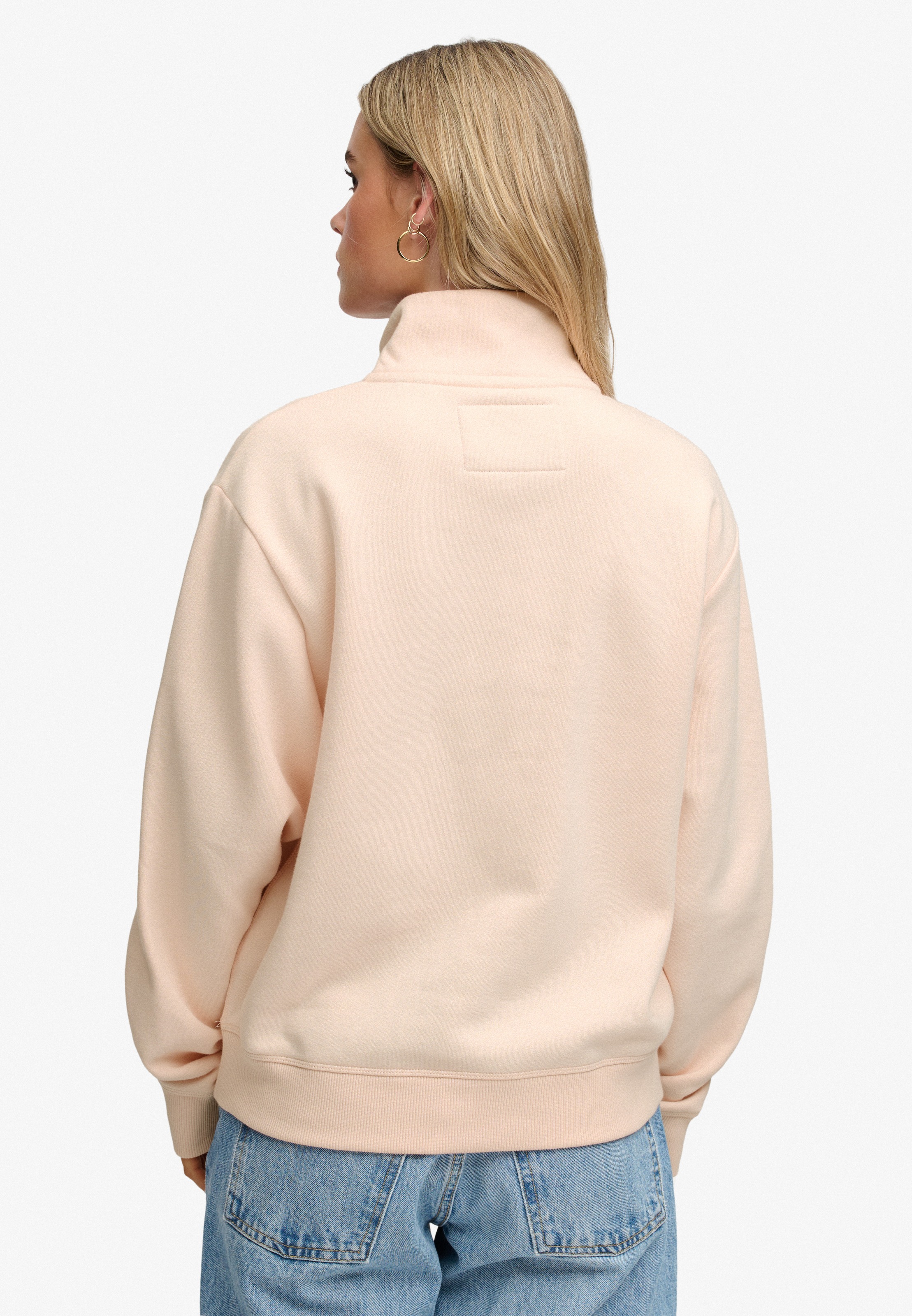 Superdry Sweatshirt »SIGNATURE EMB HALF ZIP«, mit Stehkragen, aus Baumwolle und Polyester, Loose Fit, unifarben
