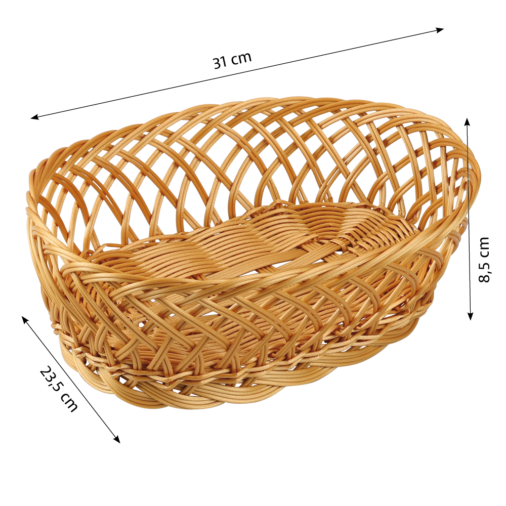 KESPER® Brotkorb »Brot- & Obstkorb, oval, 5er Set« Set, 5 Stk. tlg. Breite ca. 31 cm