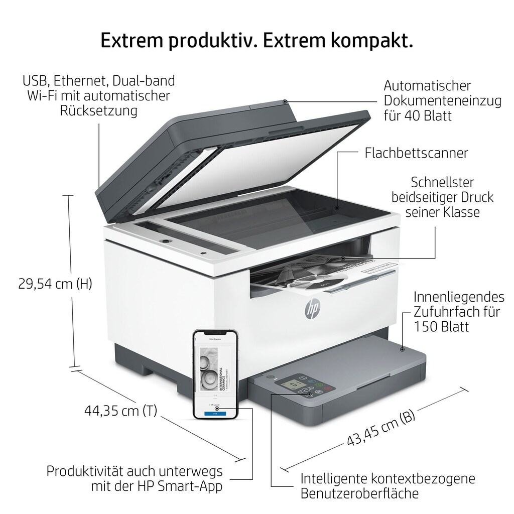 HP Multifunktionsdrucker »LaserJet MFP M234sdw«, HP+ Instant Ink kompatibel