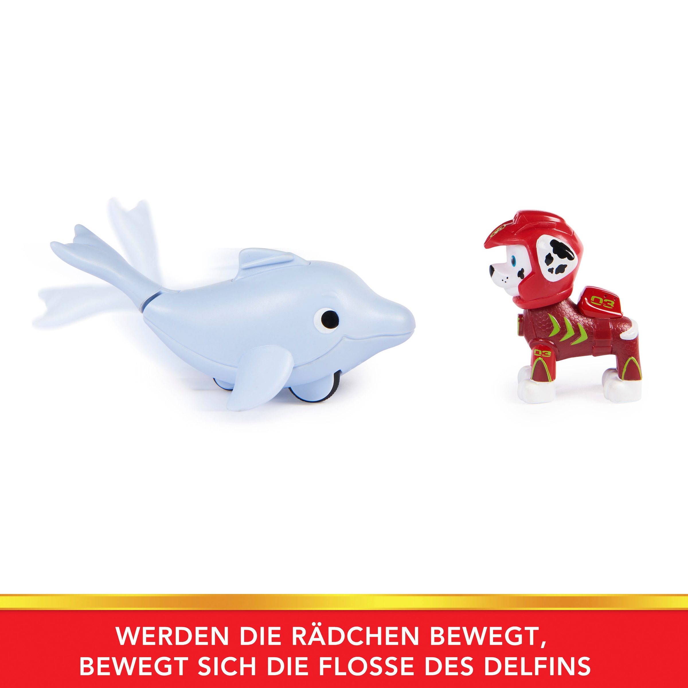 Spin Master Spielfigur »Paw Patrol - Aqua Pups - Hero Pups Solid Marshall«, (Set)