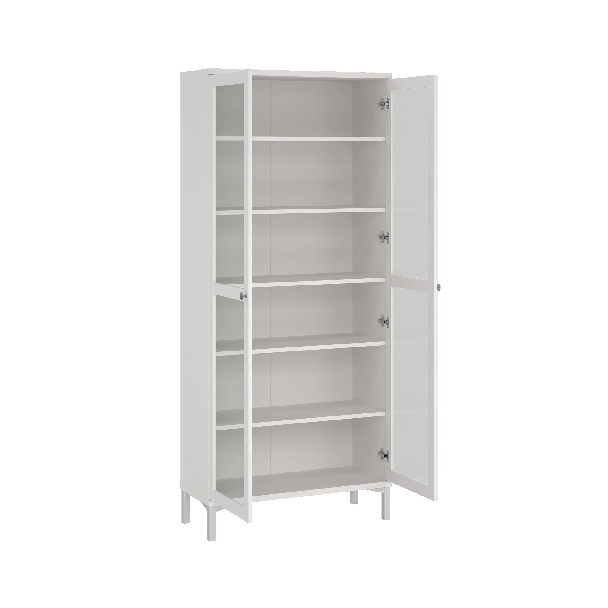 INOSIGN Vitrine »Roma Vitrinenschrank, Standvitrine, Glasvitrine, Schrank, Stauraum«, 2 Glastüren, Höhe 200 cm, 6 Fächer, Breite 89 cm
