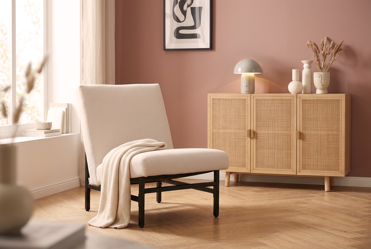 LeGer Home by Lena Gercke Sessel »SORAAYA Lounge-Sessel, Lese-Sessel, TV-Sessel« schwarzes Metall-Gestell, feiner Web-Stoff