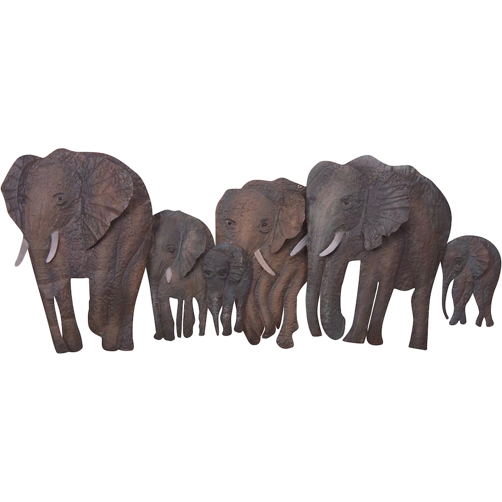 HOFMANN LIVING AND MORE Wanddekoobjekt »Elefantenfamilie«