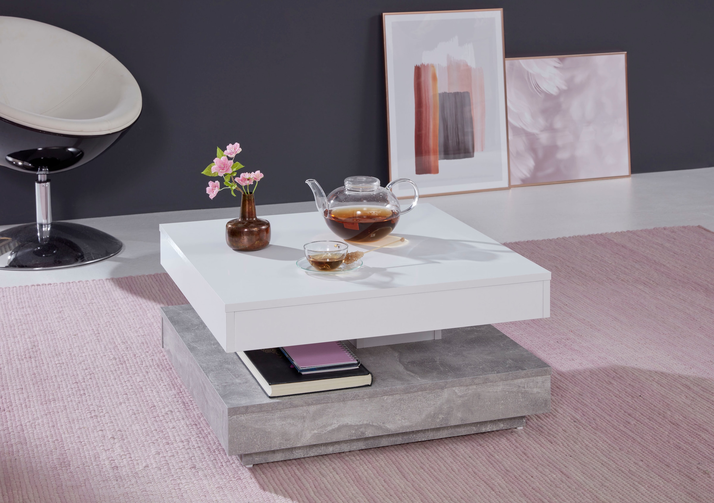 Home affaire Couchtisch »Tanum« mit Funktion, drehbare Tischplatte
