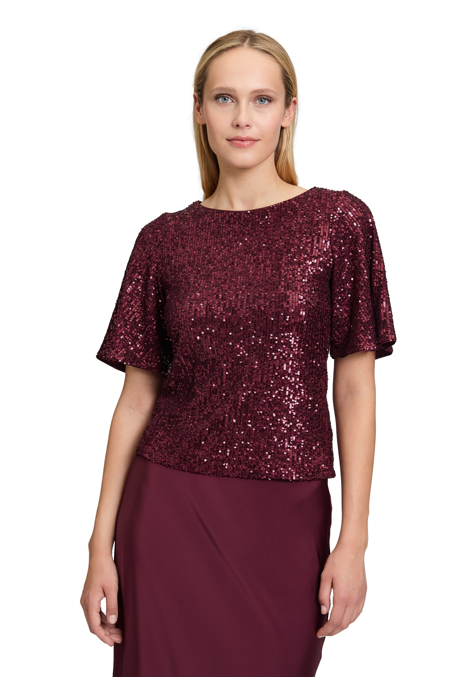 Vera Mont T-Shirt »Pailletten-Bluse mit Flügelärmeln«