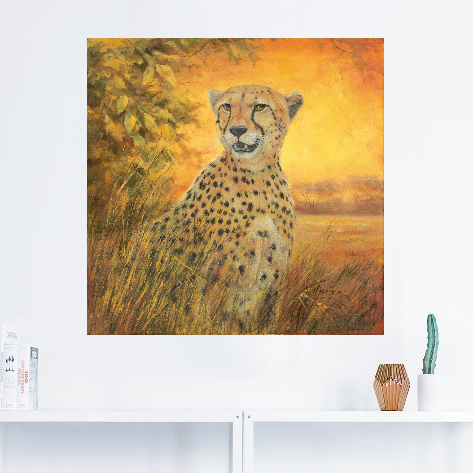 Artland Wandbild »Porträt Gepard«, Geparden Bilder, (1 St.), als Alubild,  Leinwandbild, Wandaufkleber oder Poster in versch. Größen bequem bestellen