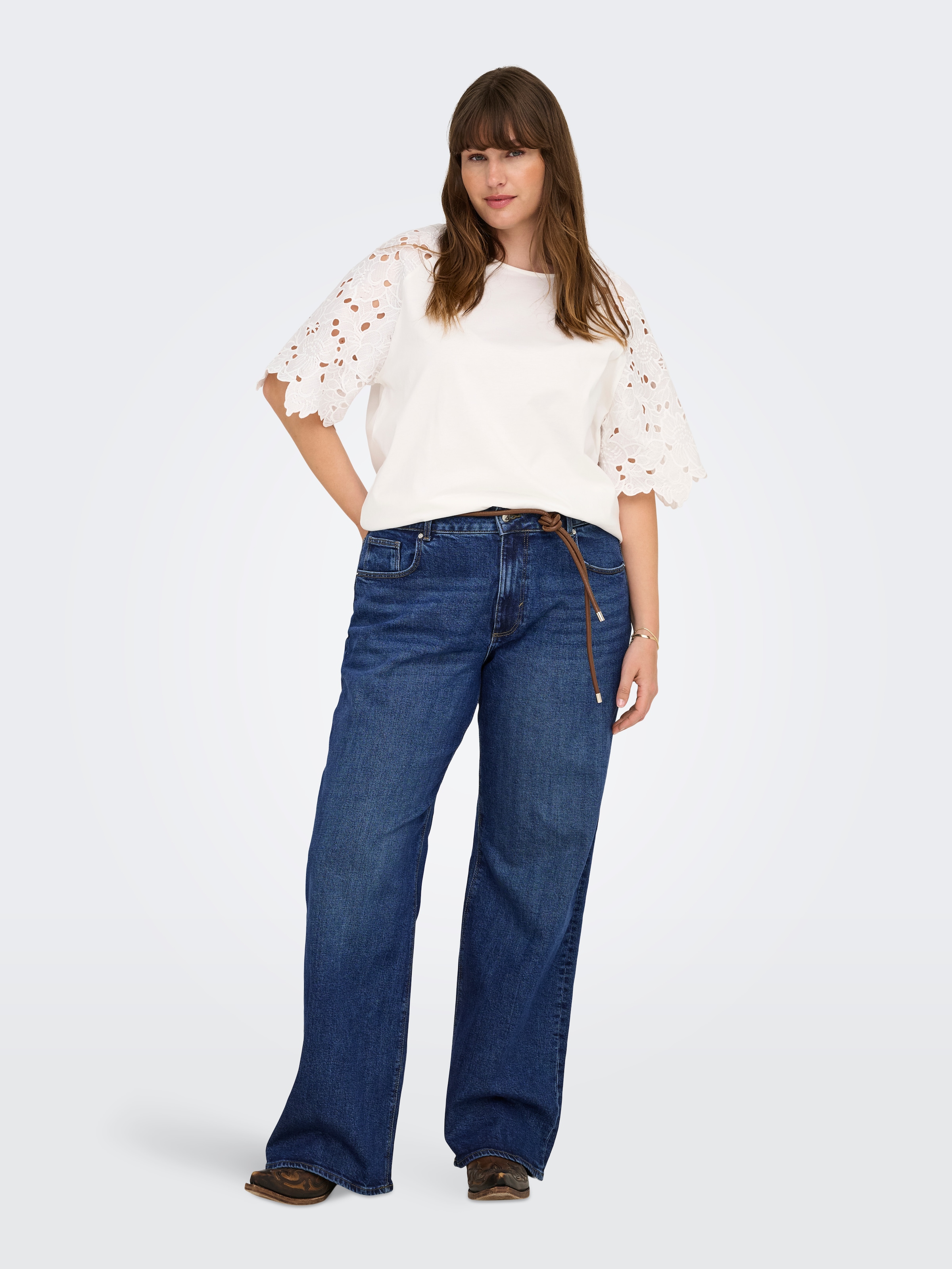 ONLY CARMAKOMA High-waist-Jeans »CARJUICY HW WIDE LEG REA255«