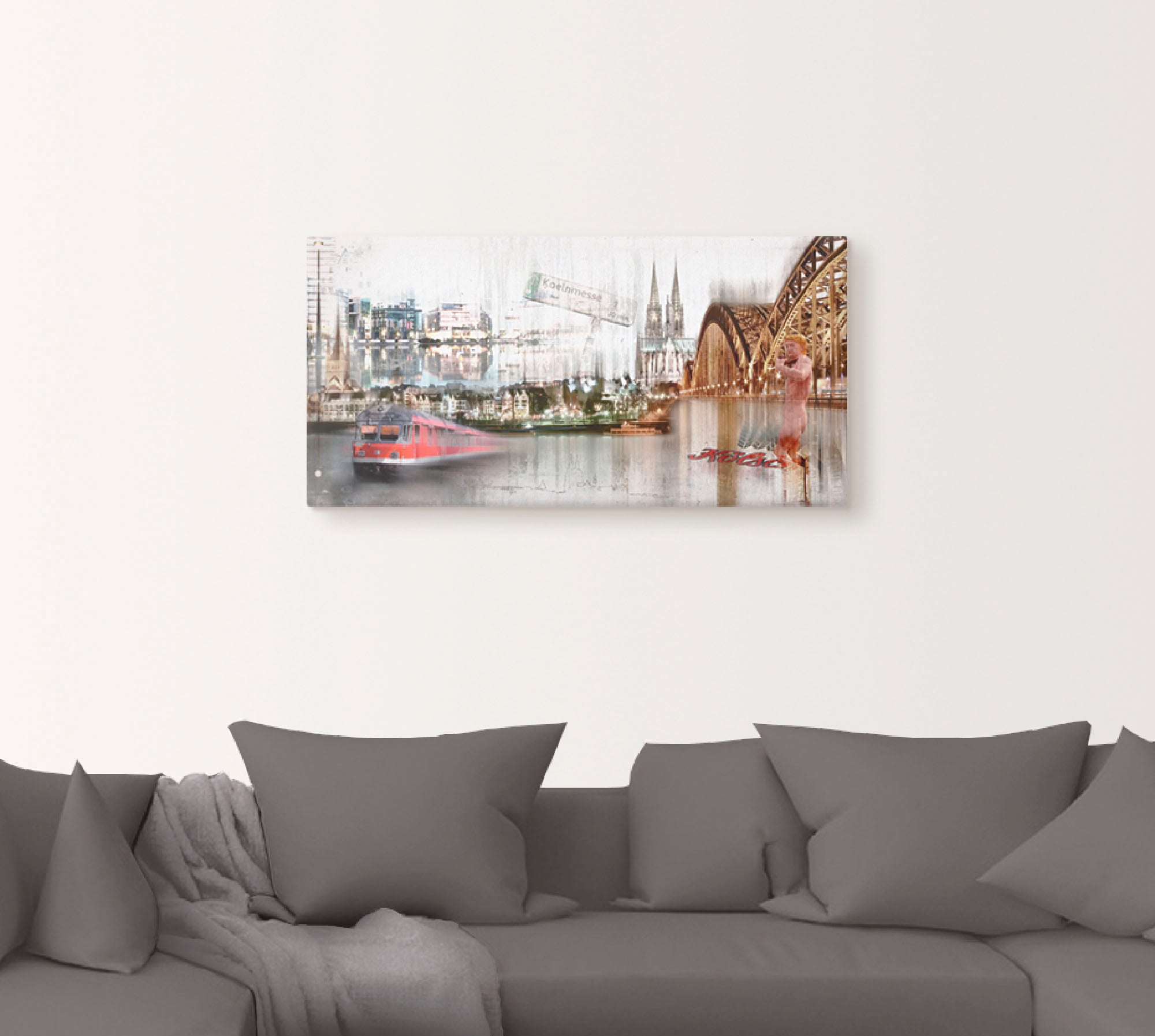 Artland Wandbild »Köln Skyline Collage I«, Deutschland, (1 St.), als Leinwandbild, Poster in verschied. Größen