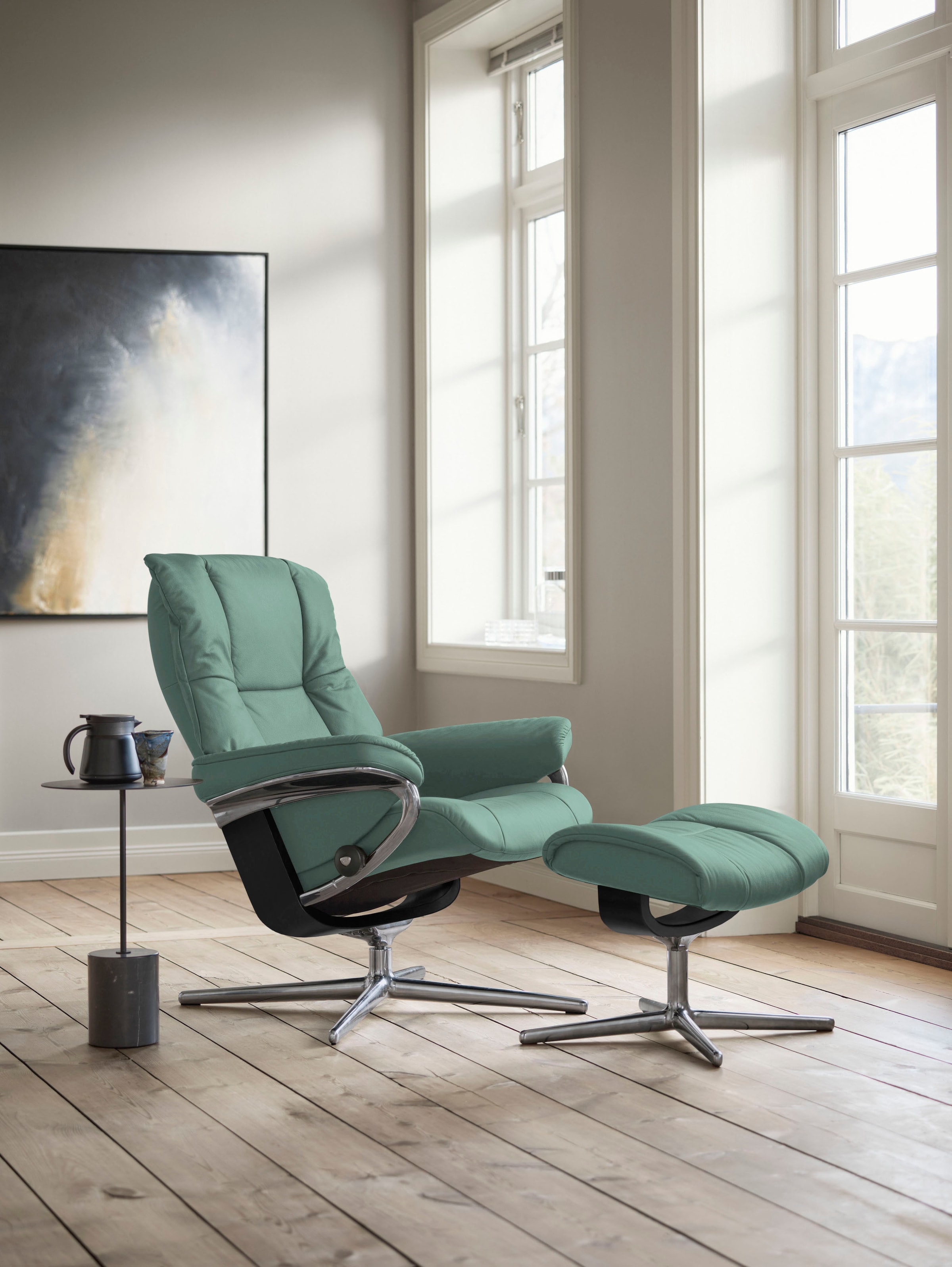 Stressless® Relaxsessel »Mayfair«, mit Cross Base, Größe S, M & L, Holzakzent Schwarz