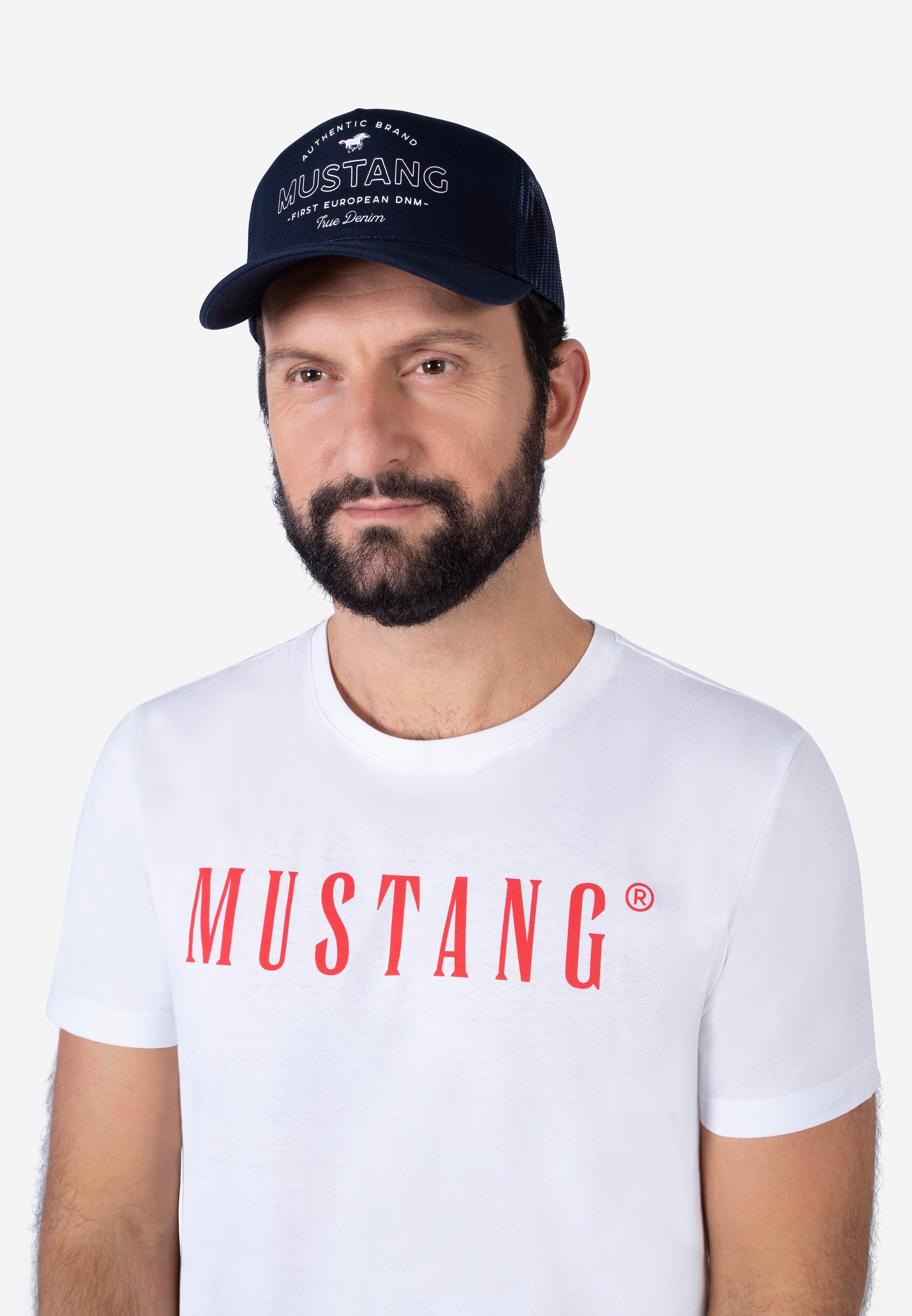 MUSTANG Baseball Cap »"Taylor"« 1 Stk. mit gerundetem Schirm, aus Baumwolle