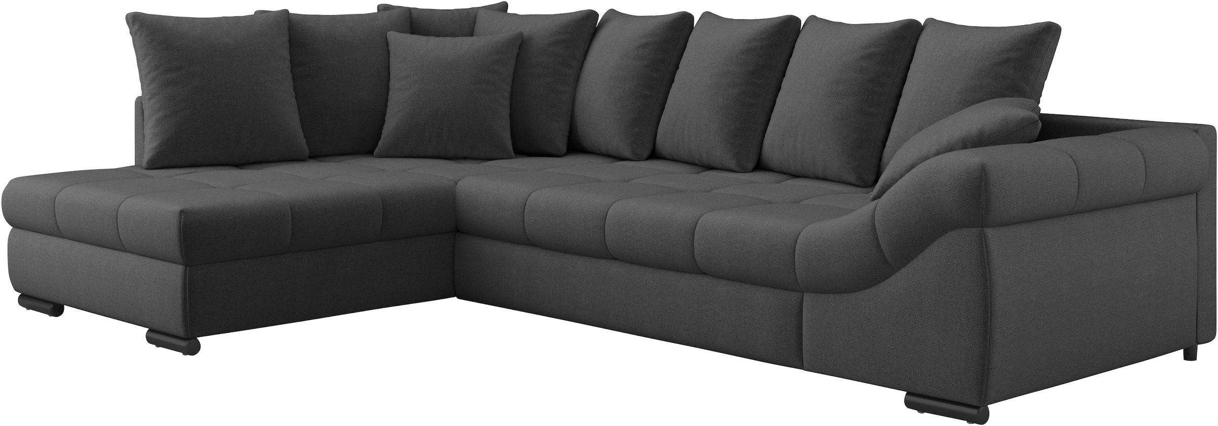 Mr. Couch Ecksofa »Pietro, L-Form, mit Bett, wahlweise mit Kaltschaum« mit Bett und wahlweise mit Kaltschaum