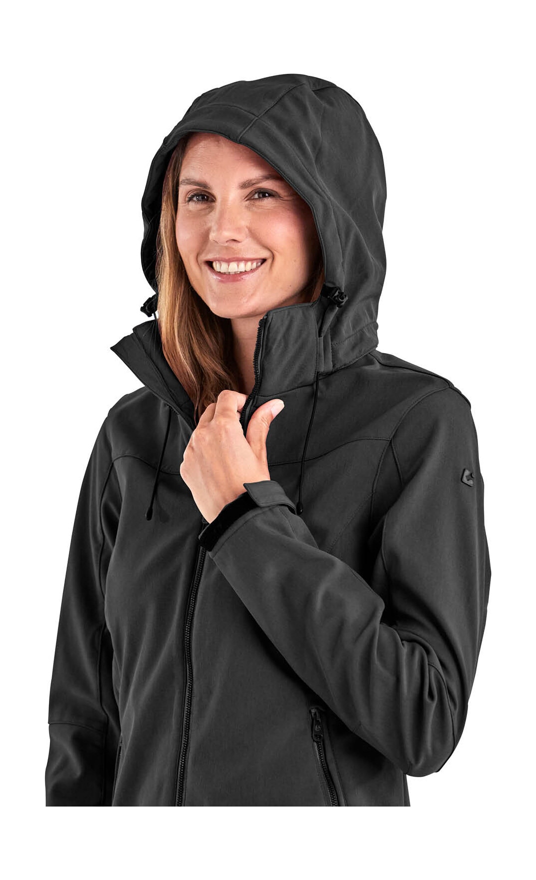 Killtec Softshelljacke »Damen Softshelljacke«, Wasserabweisende, winddichte Softshelljacke mit abnehmbarer Kapuze