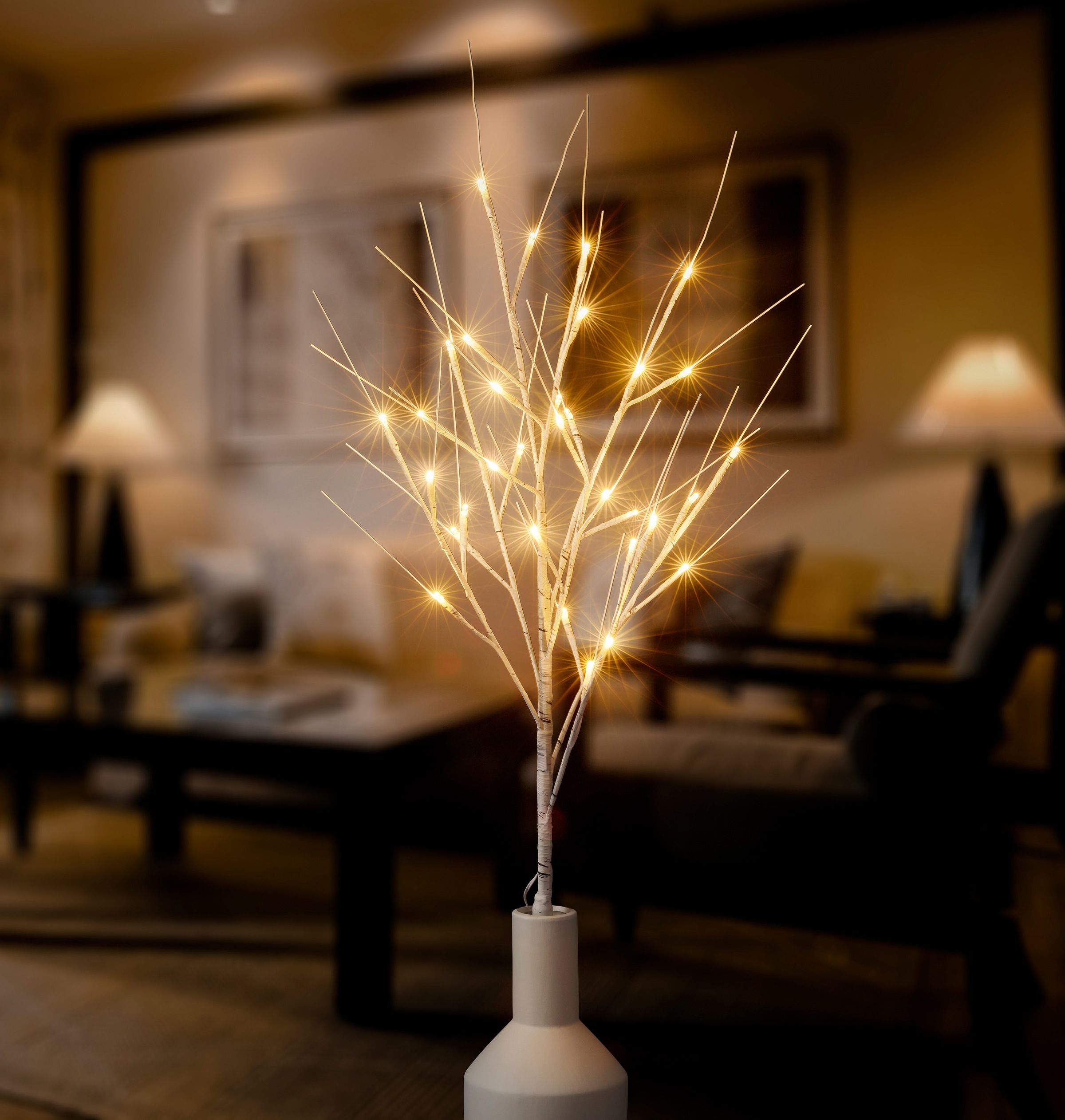 BONETTI LED Baum »Weihnachtsdeko«, mit 96 XXL 80 kaufen in Jahren flammig-flammig, je Garantie Birkenoptik, cm Beleuchtete 3 online | Deko-Sträucher 3 Höhe