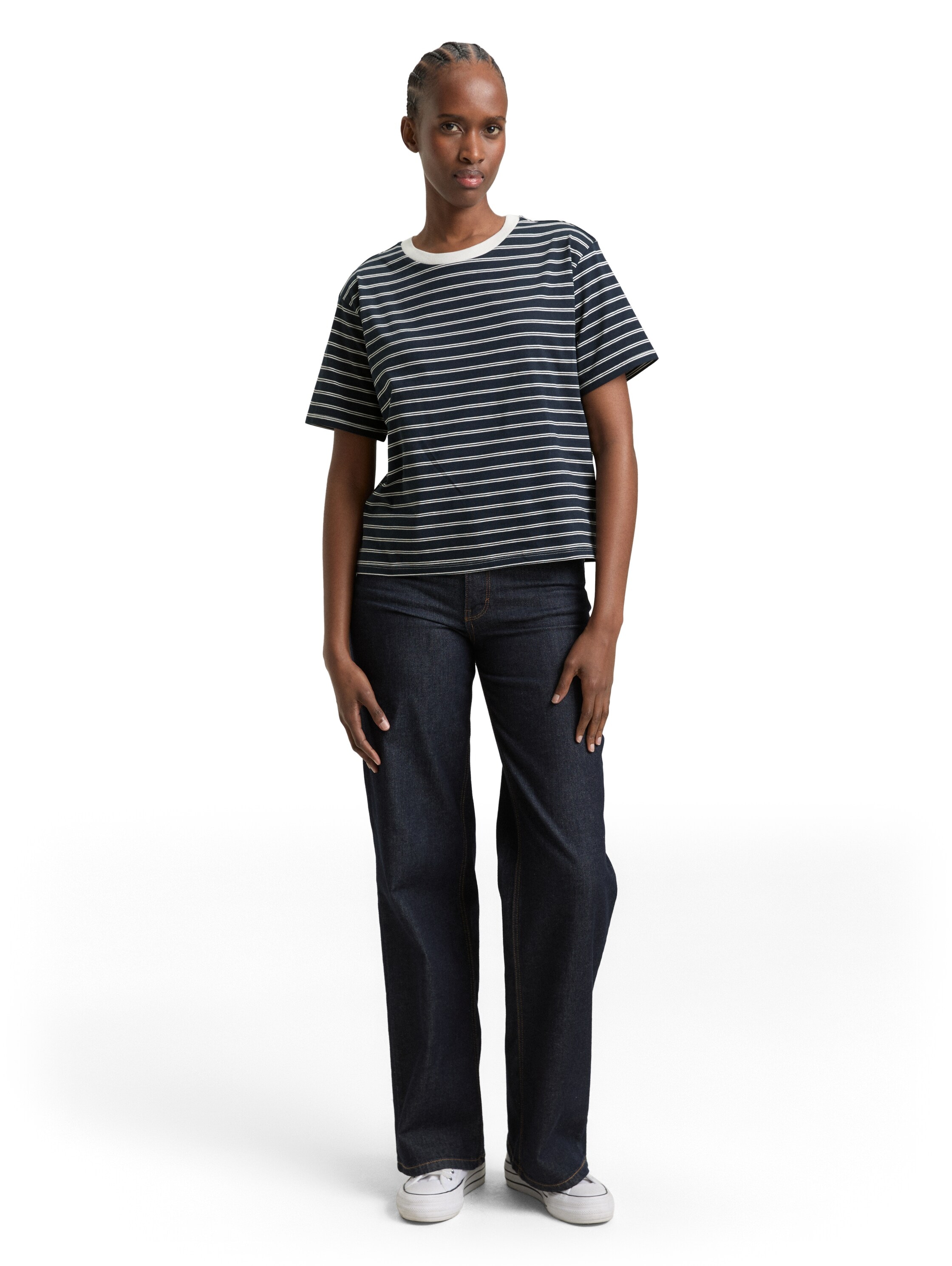 TOM TAILOR Denim T-Shirt mit Streifen Muster