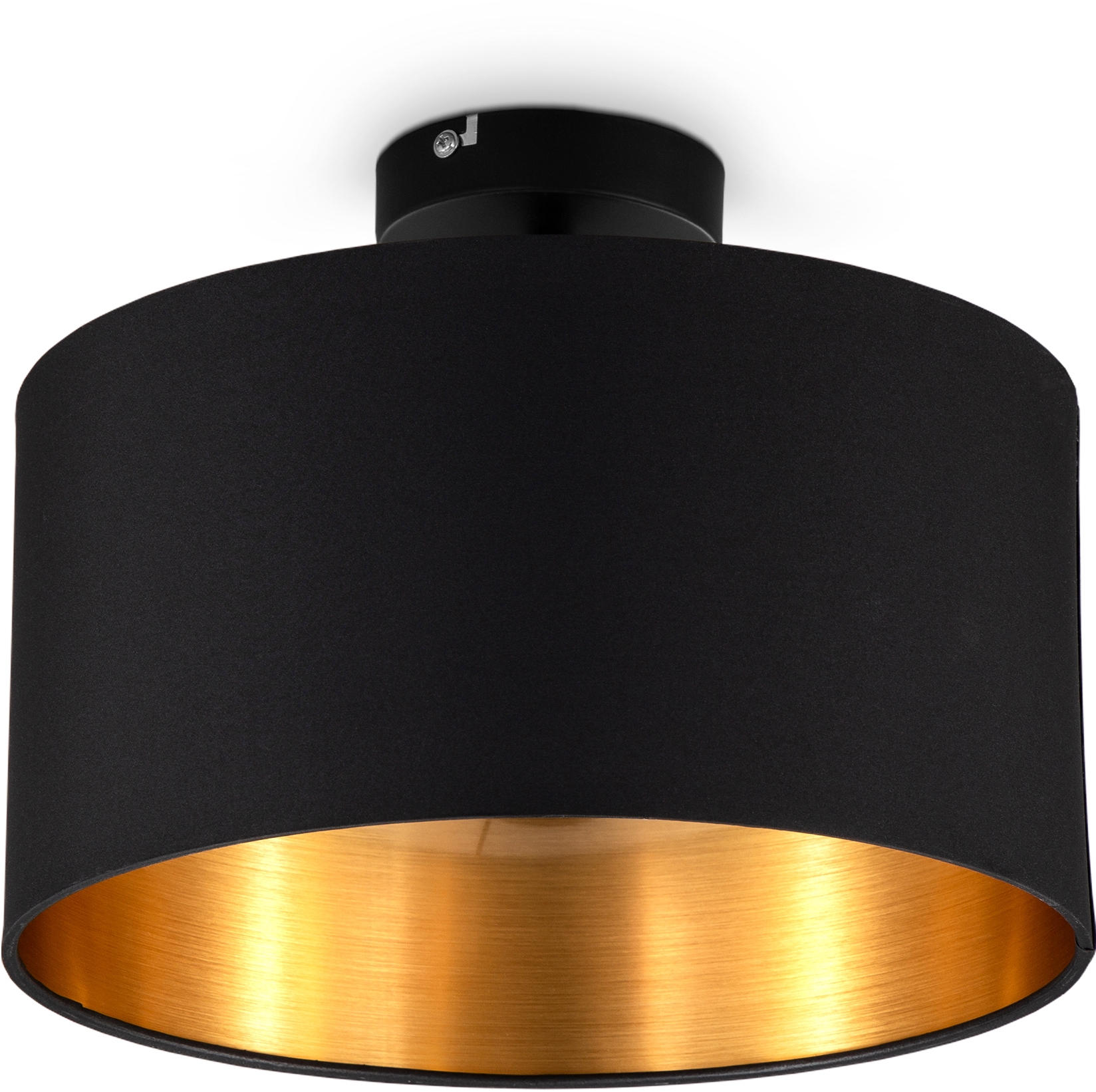 Deckenleuchte »BK_SD1420 Deckenlampe, mit Stoffschirm, Ø30cm, Schwarz-Gold, E27«, 1...