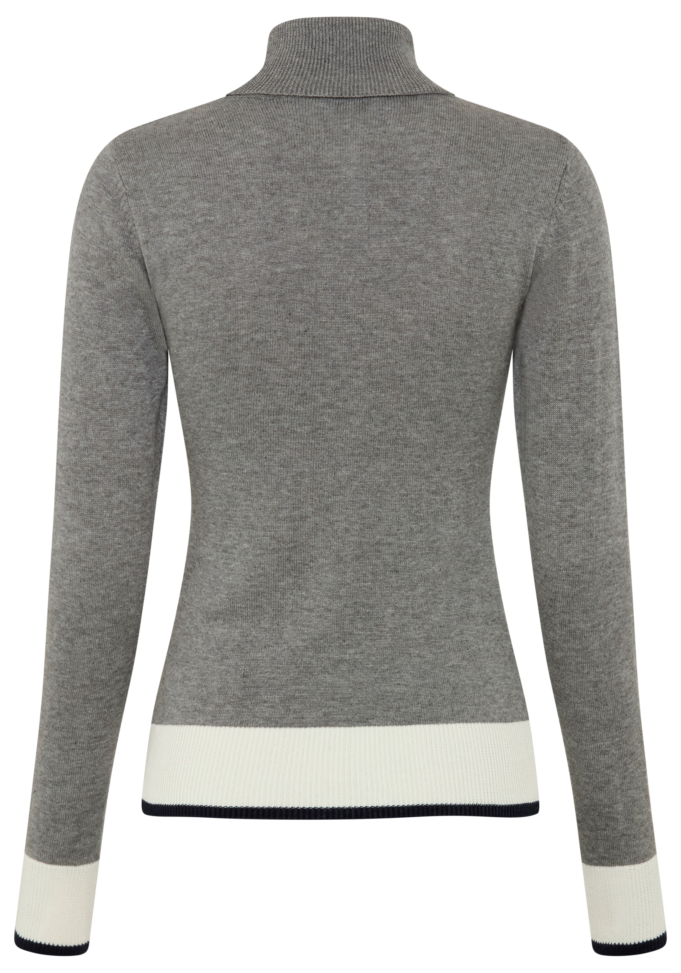 AJC Rollkragenpullover in enger Form mit Farbkontrasten
