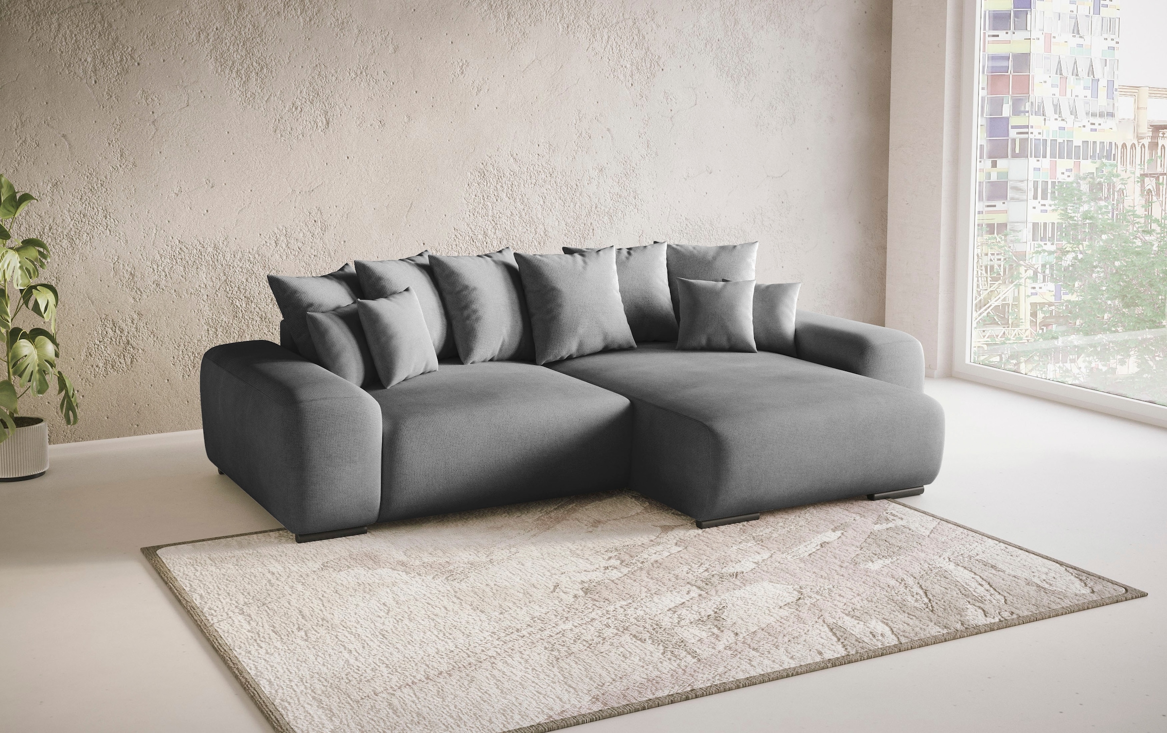 Mr. Couch Ecksofa »Sundance L-Form«, Dauerschläfer mit EasyBett-Schlaffunktion, Bettkasten