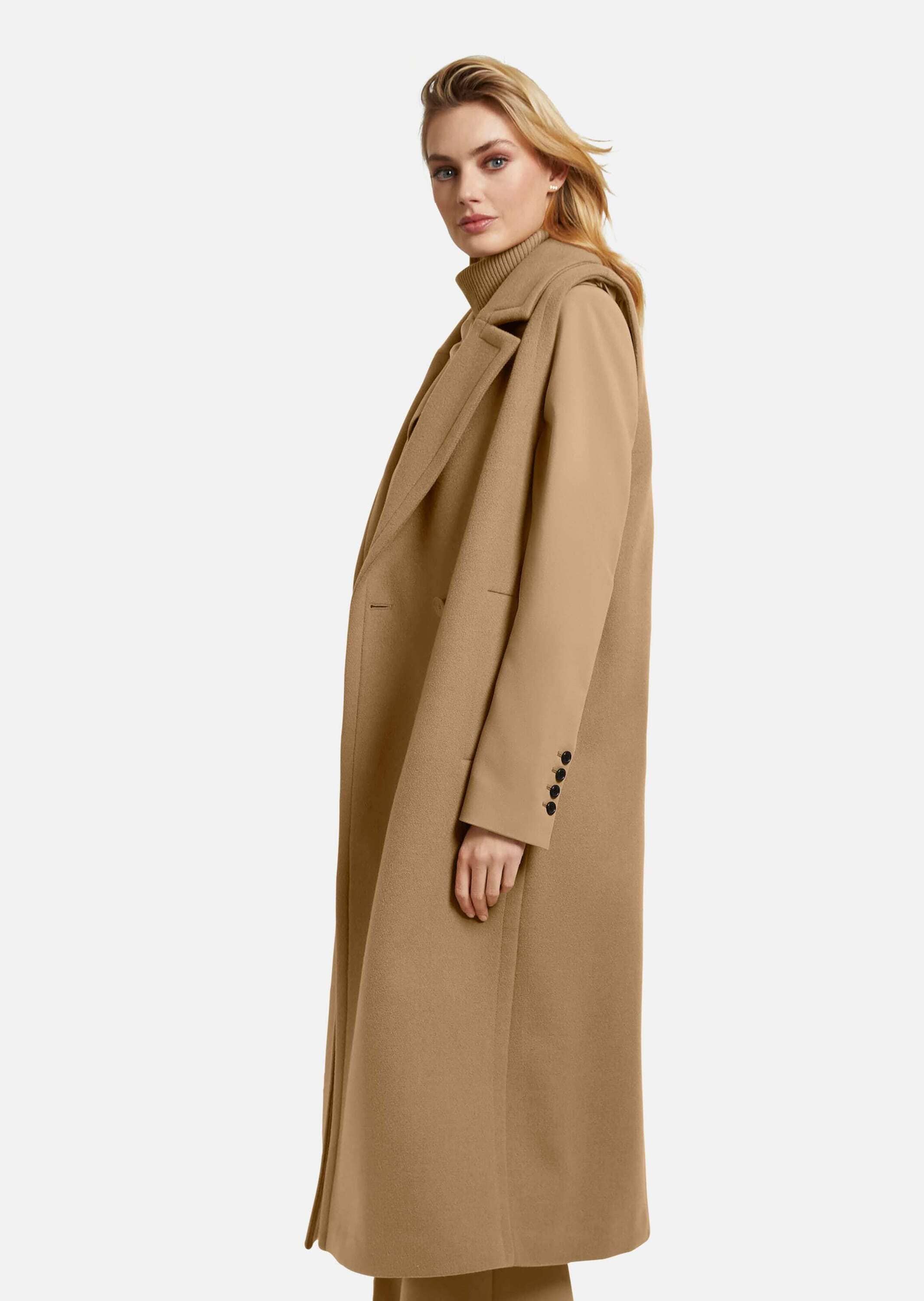 MADELEINE Kurzweste »Longweste mit kuscheligem Fake fur Ärmellose Longweste im Mantel-Look«