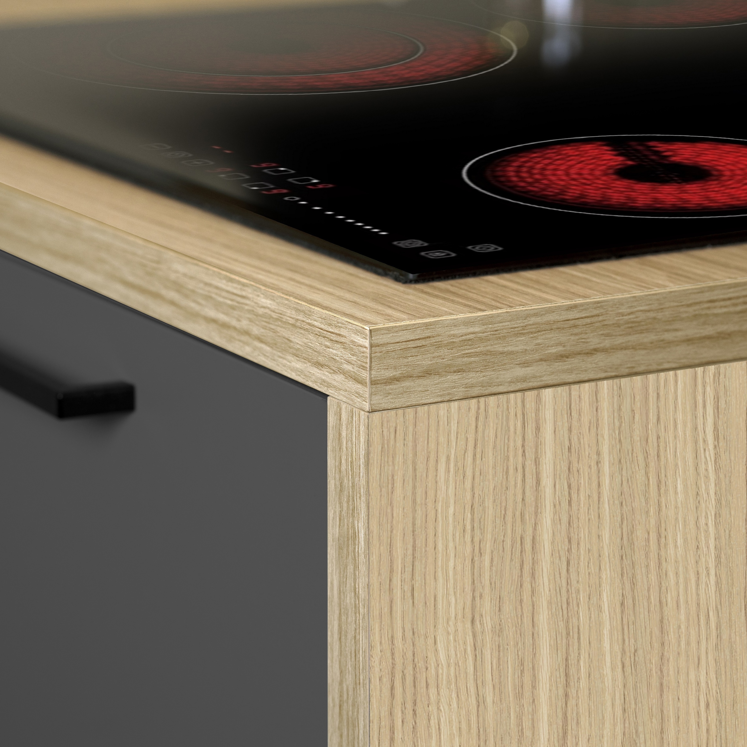 KOCHSTATION Kücheninsel »KS-Luna Breite 200 cm, Höhe 90 cm« Breite 200 cm, wahlweise mit Hanseatic-E-Geräten