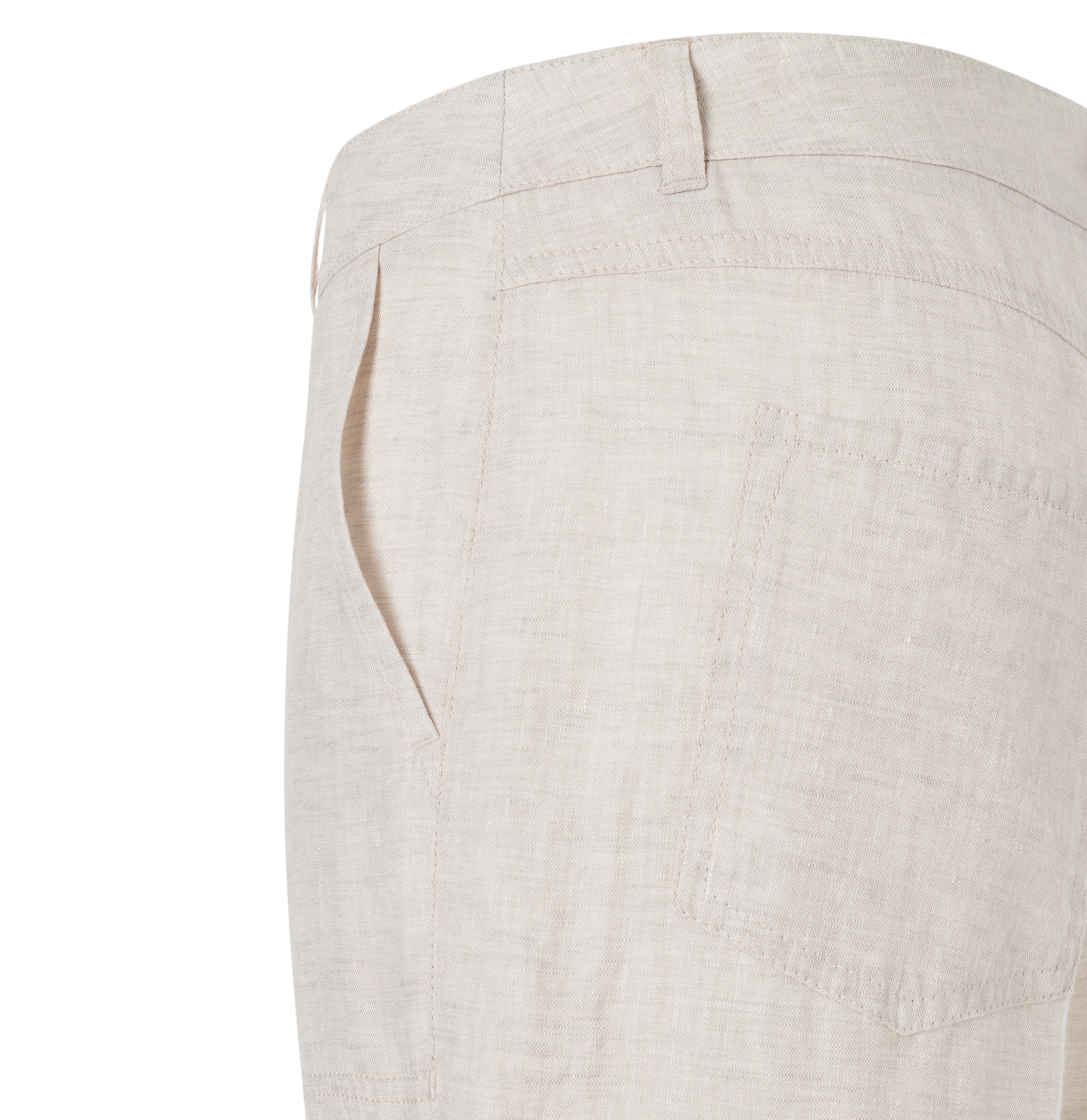 MAC Leinenhose »NORA cropped«, temperaturausgleichend und angenehm auf der Haut