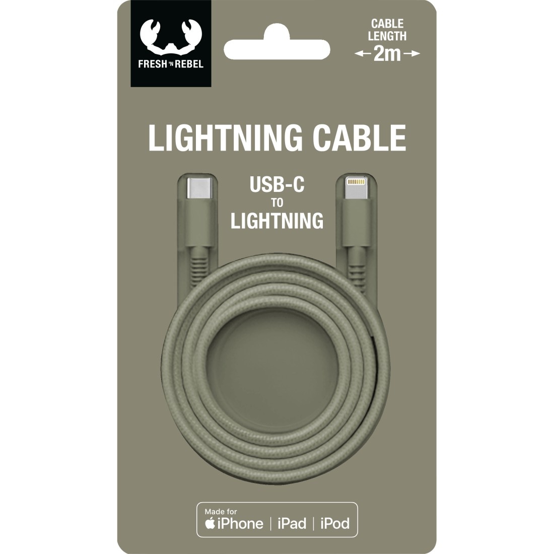 Fresh´n Rebel Smartphone-Kabel »USB-C - Lightning-Kabel "Fabriq", 2m« Lightning | USB Typ C 200 cm