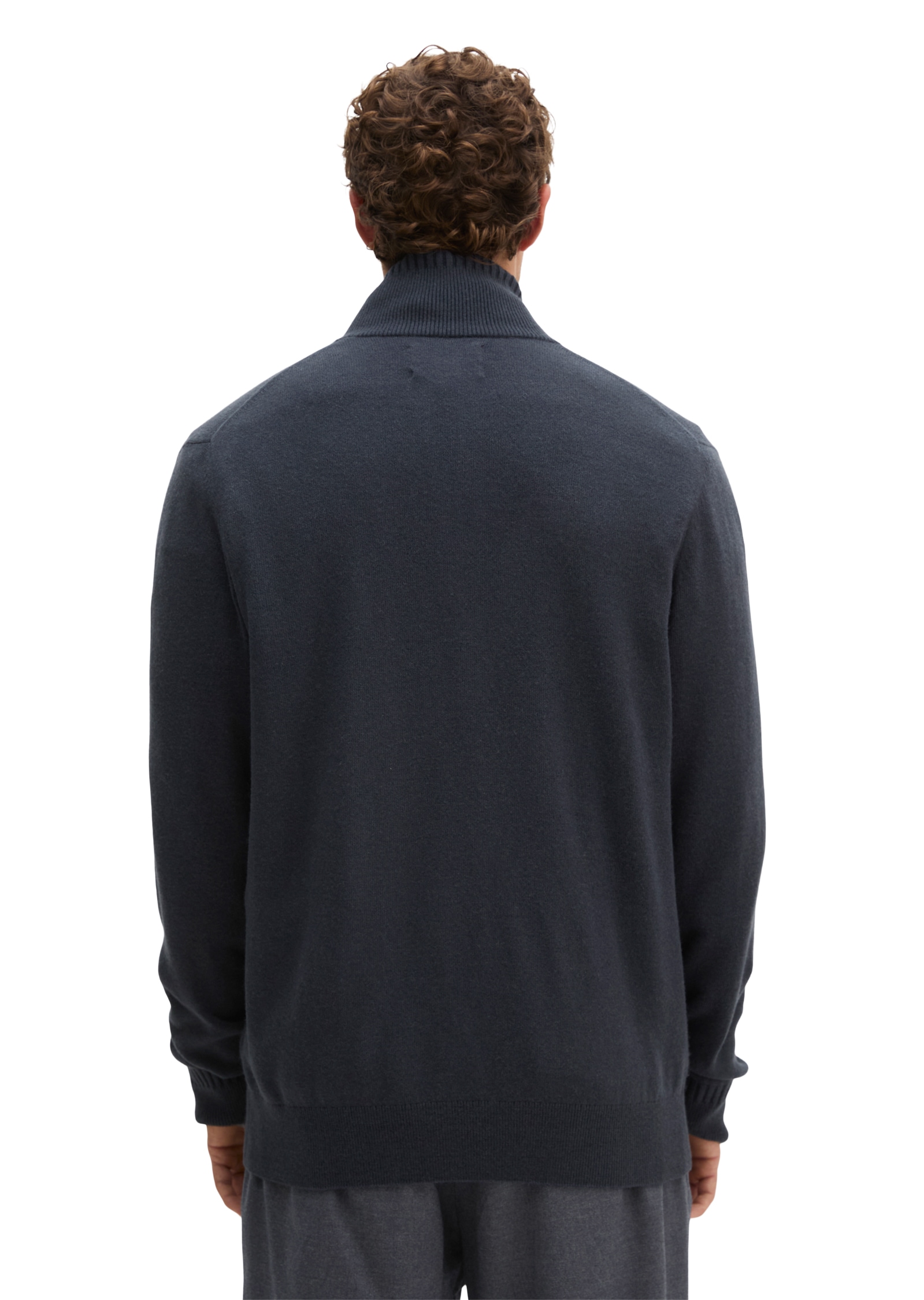 Marc O'Polo Strickjacke regular aus Bio-Baumwoll-Schurwoll-Mix