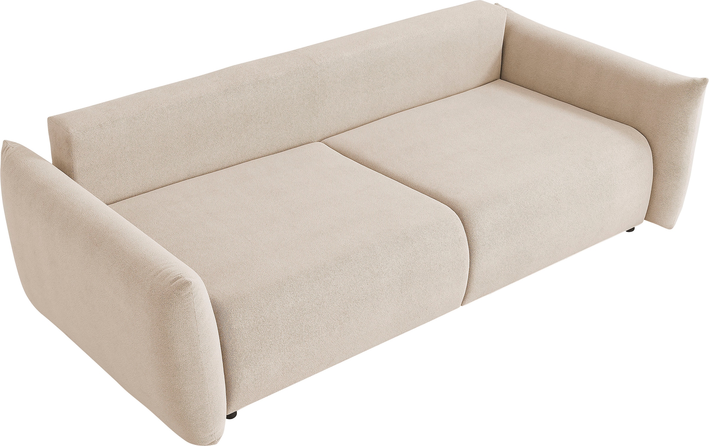 INOSIGN 3-Sitzer »MAVAS Schlafsofa mit Bettkasten« ca.240/108cm (Liegefläche 212/145 cm), Cord, Chenille, Struktur