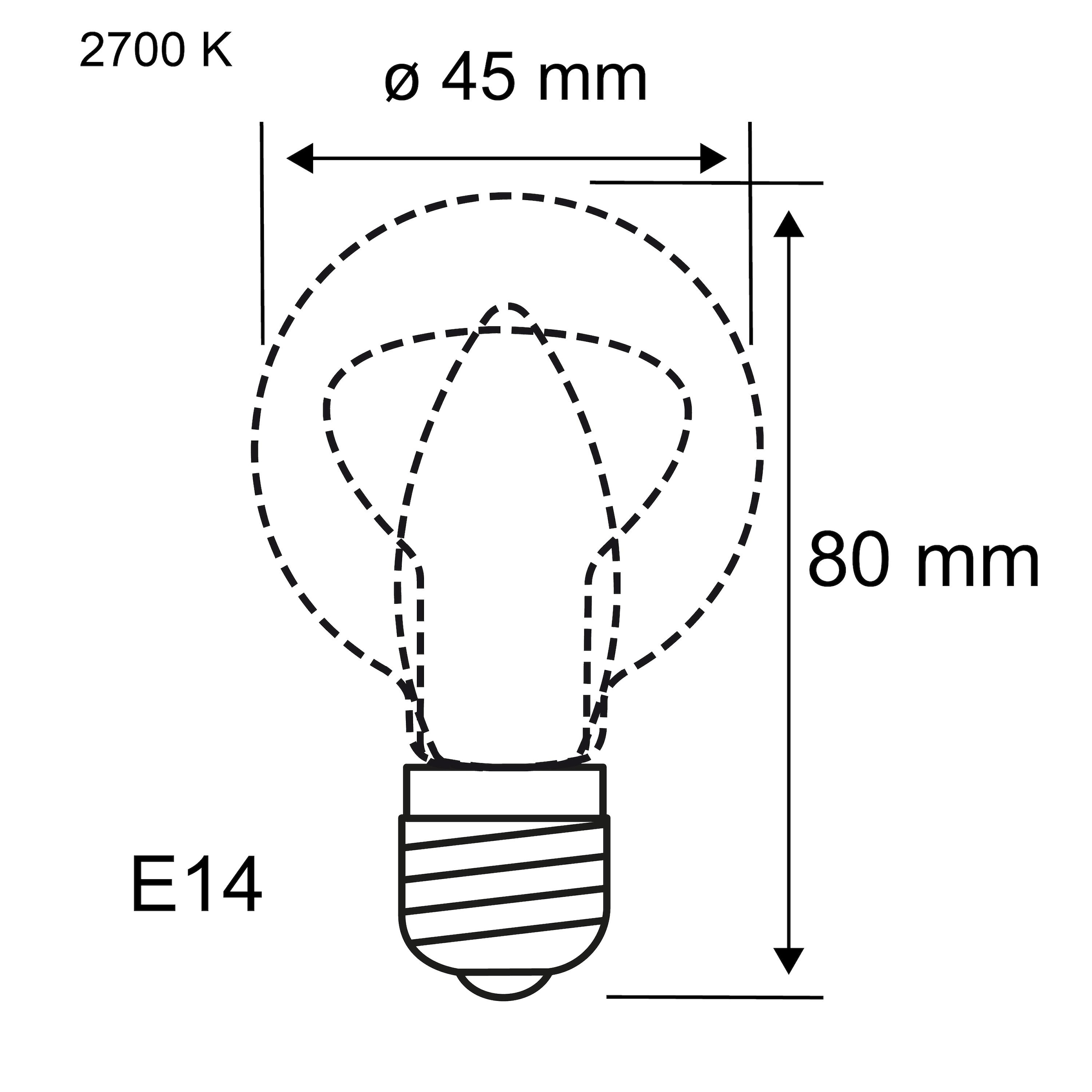 Paulmann LED-Leuchtmittel »Tropfen 4W E14 230V Warmweiß 3er-Pack« 3 Stk. Warmweiß 2700 Kelvin