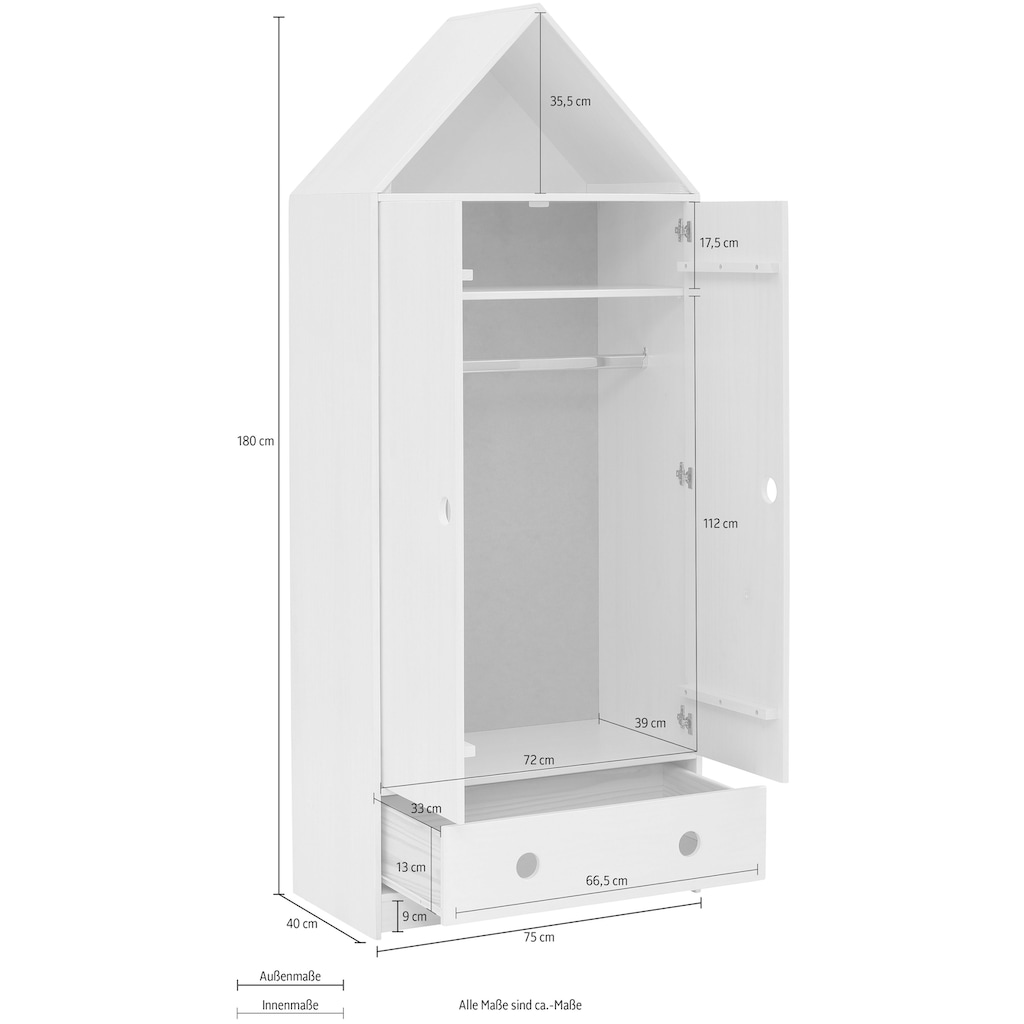 Lüttenhütt Kleiderschrank »Alpi«